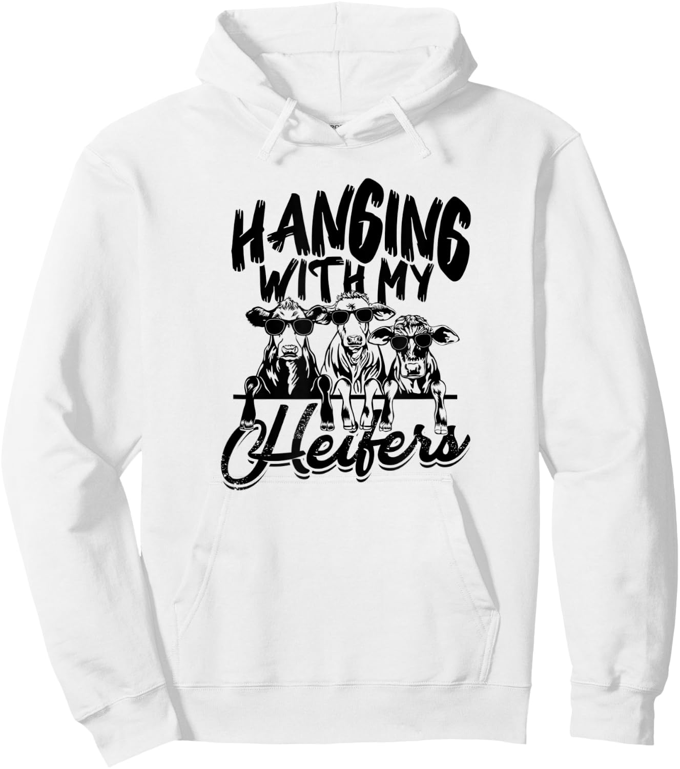 Hanging with my heifers - Heifer's Farm Dairy Milk Hoodie - Hoodie | White
