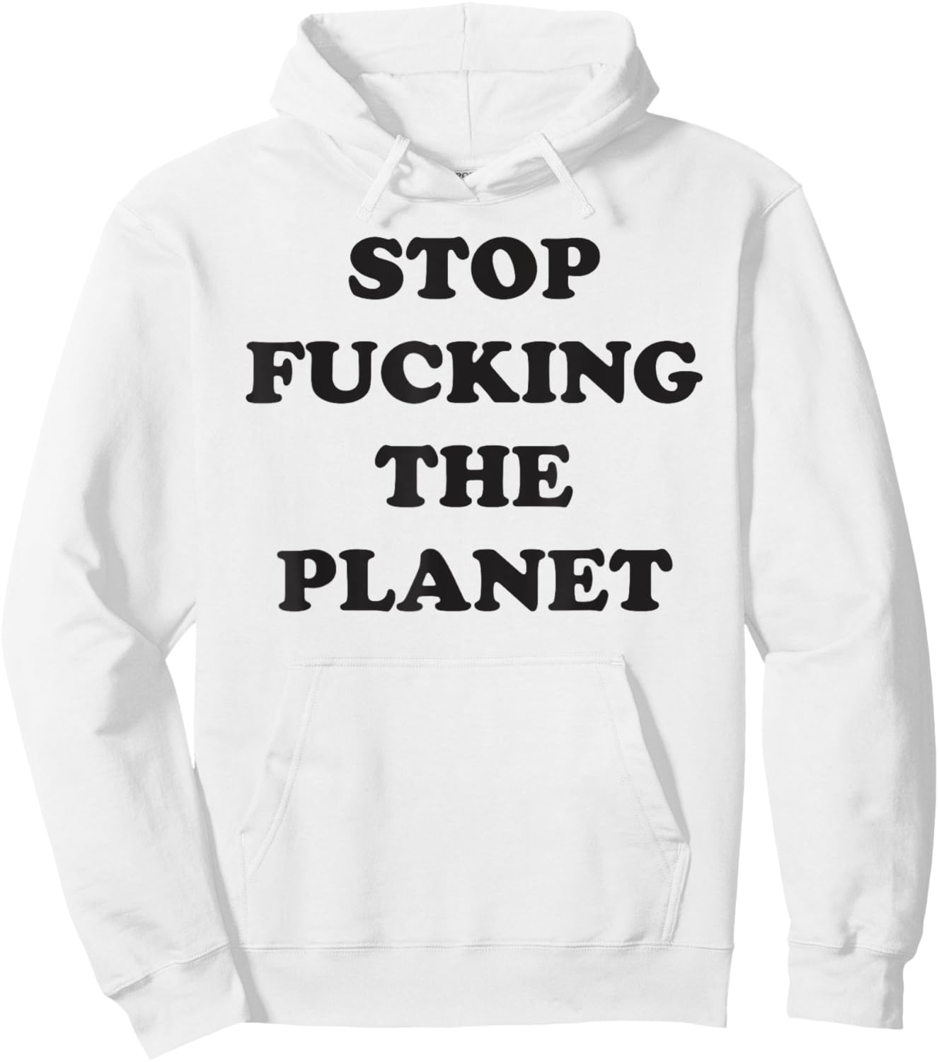 Aesthetic Stops Fucking The Planets Vegan Funny Hoodie - Hoodie | White