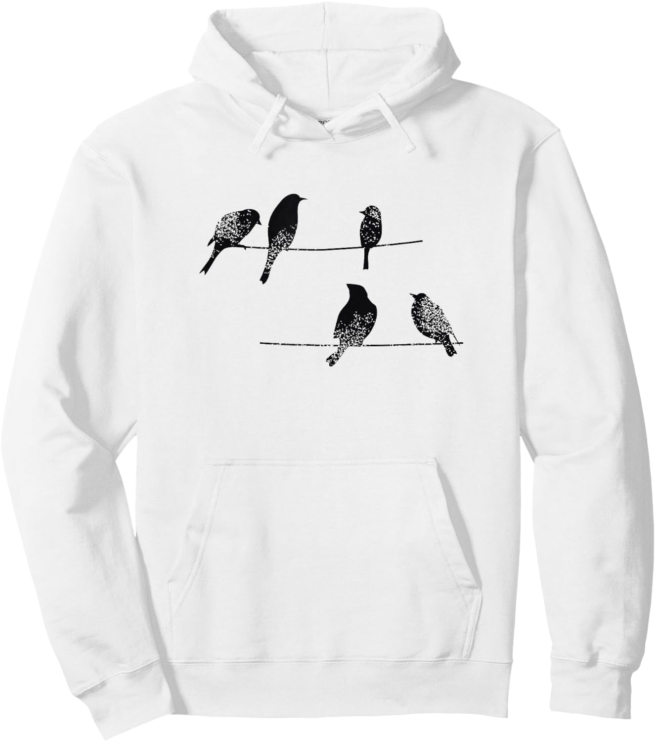 Birds on a wire Hoodie - Hoodie | White