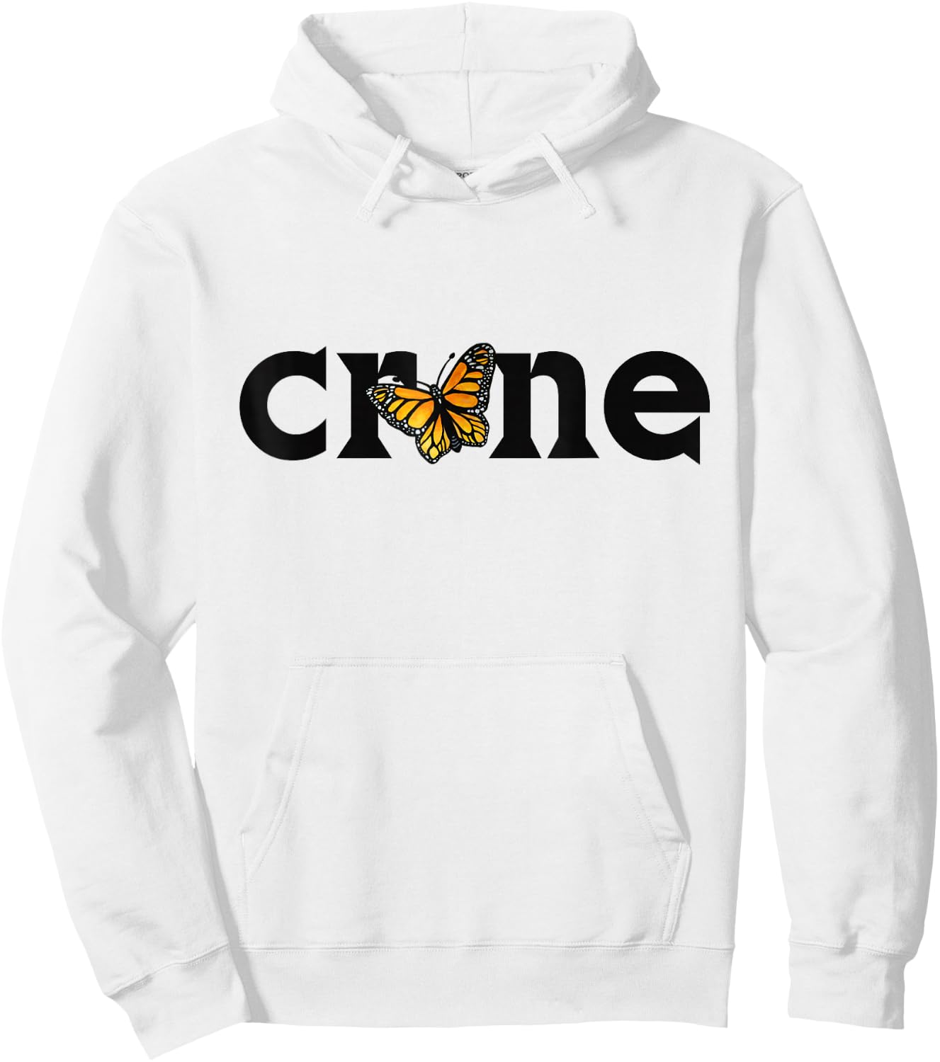 Crone Monarch Butterfly Elder Witch Woman Hoodie - Hoodie | White