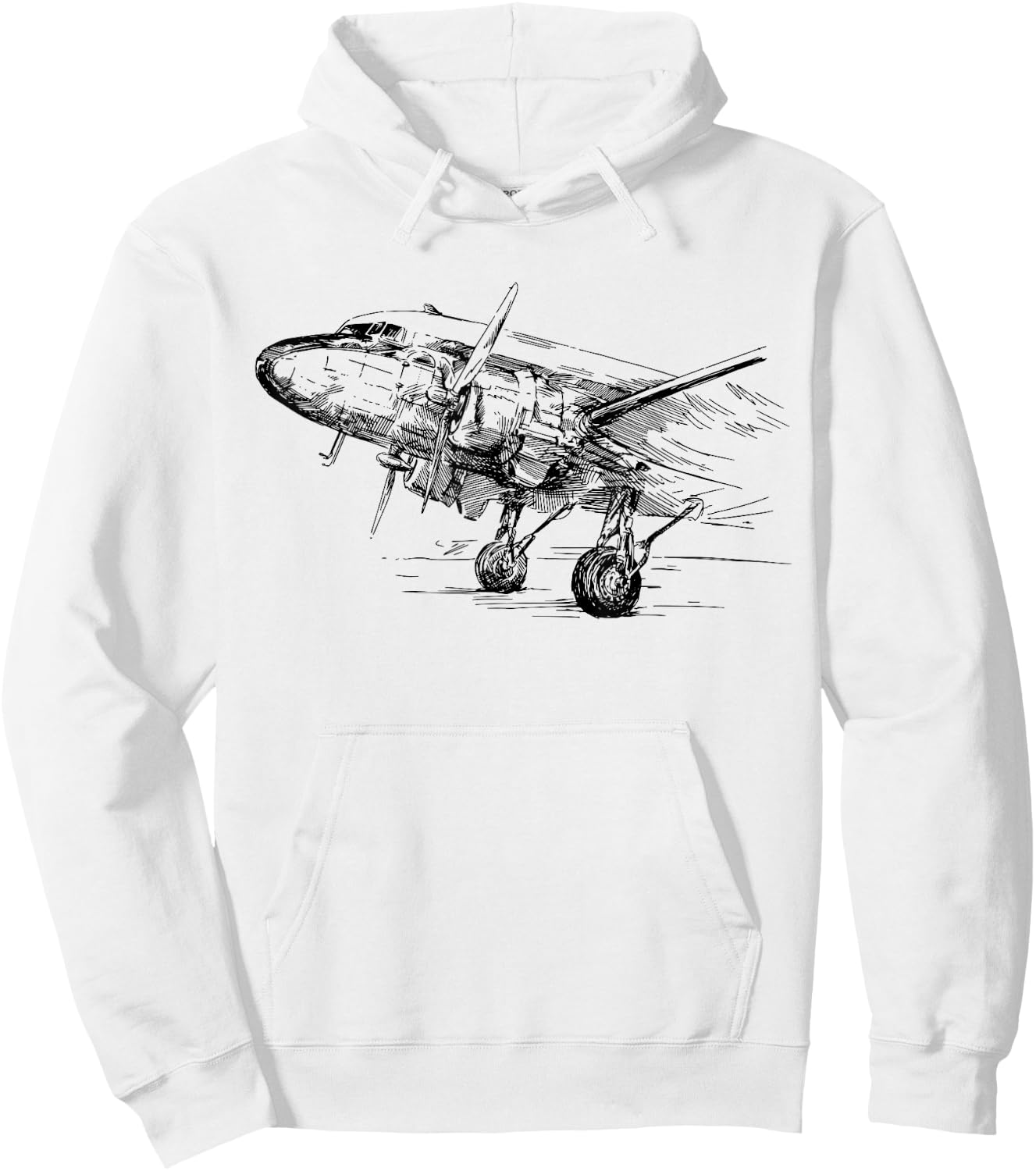 Vintage DC-3 Airplane Husband Dad Grandfather Hoodie - Hoodie | White
