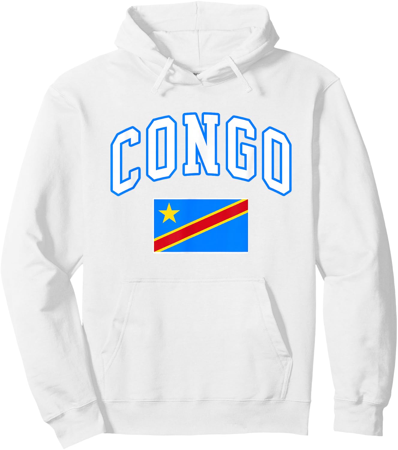 Congo Flag Congolese Retro Vintage Classic Graphic Hoodie - Hoodie | White