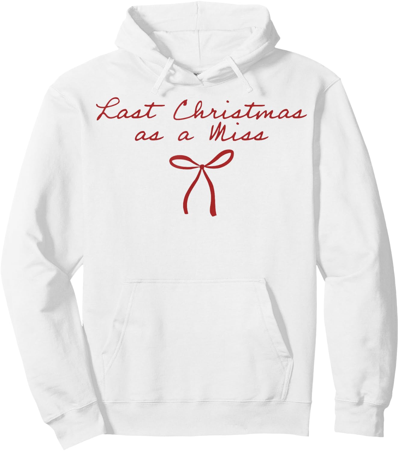 Last Christmas As A Miss Christmas Bride to Be Xmas Engaged Hoodie - Hoodie | White