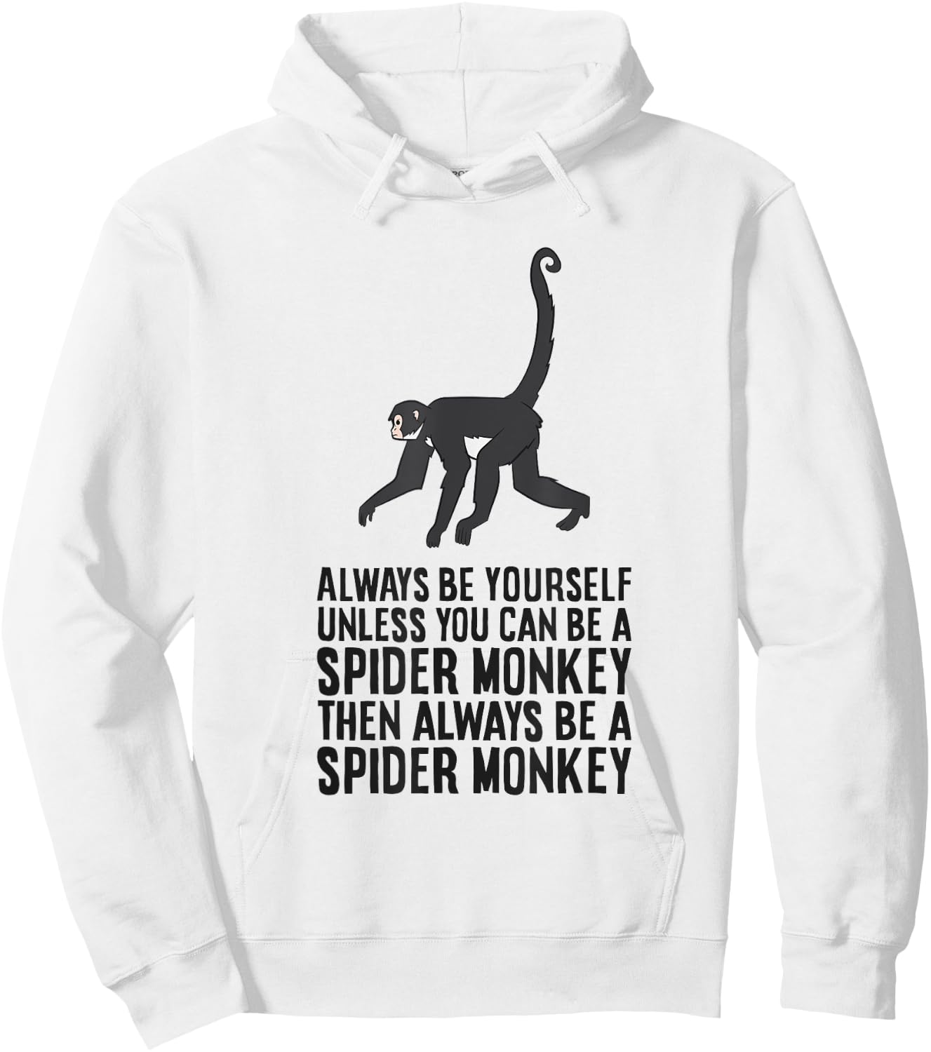 Always Be Yourself Unless You Can Be A Spider Monkey Hoodie - Hoodie | White