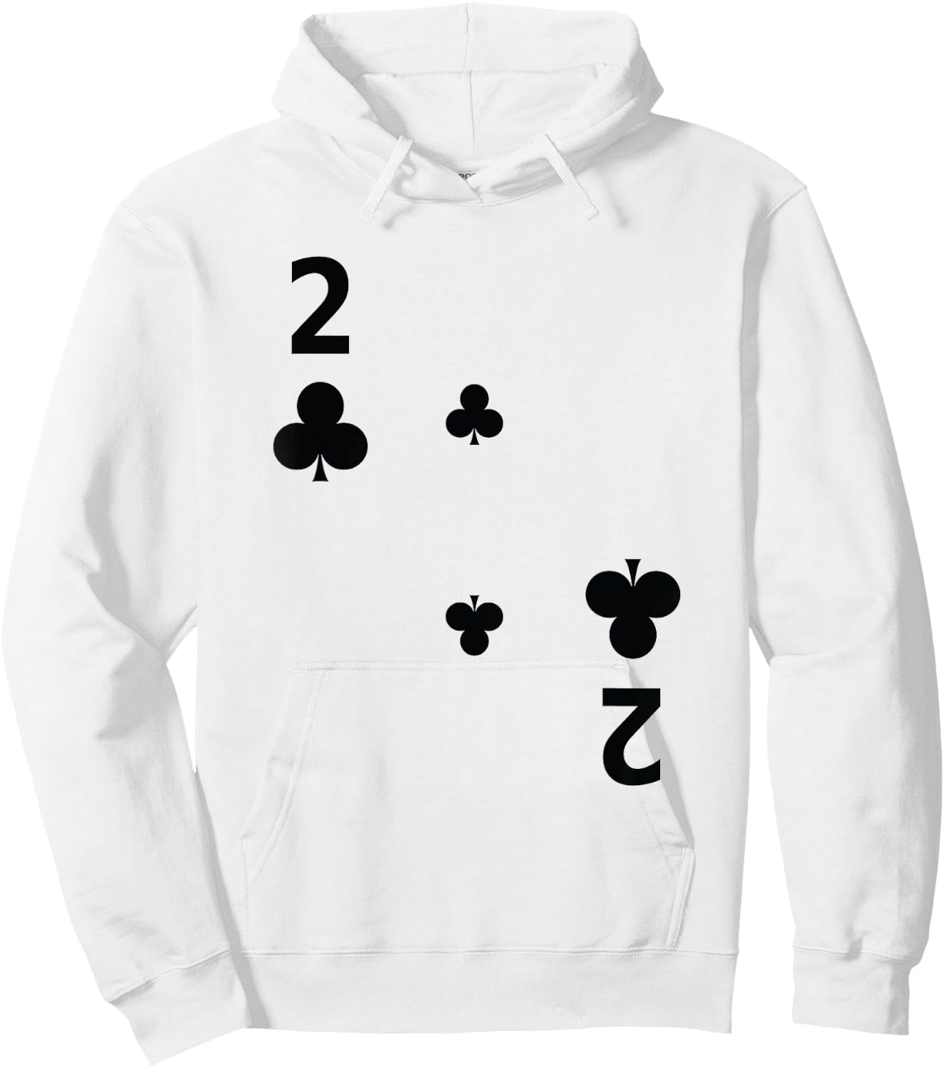 Two of Clubs Poker Playing Card Costume Group Shirt Hoodie - Hoodie | White