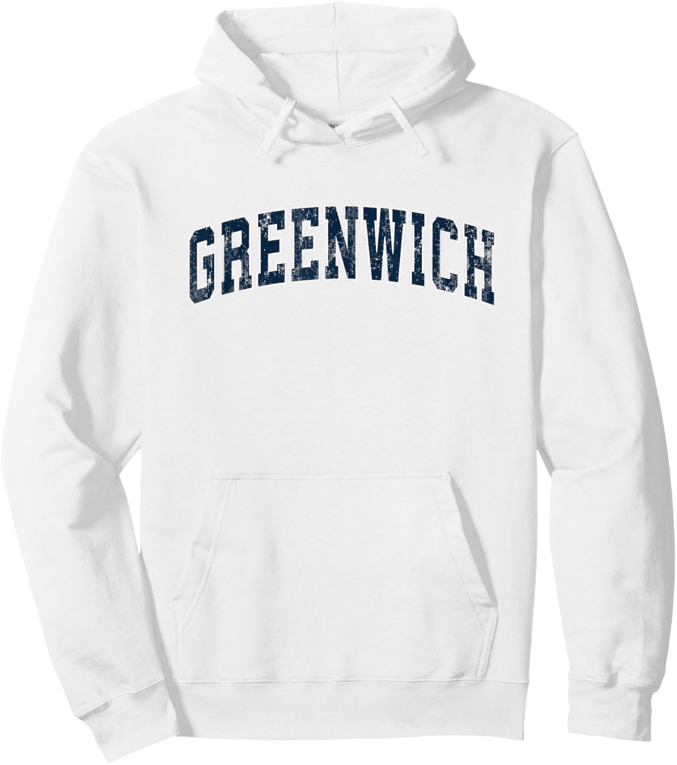 Greenwich Connecticut CT Vintage Sports Design Navy Design Hoodie - Hoodie | White