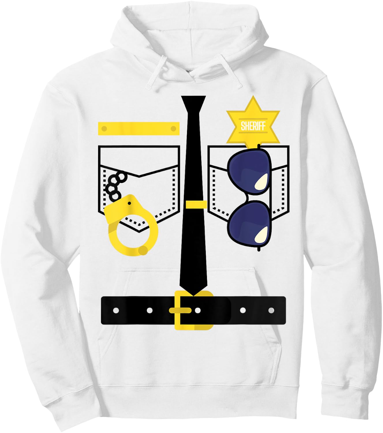 Police Uniform Costume Halloween Kids Hoodie - Hoodie | White