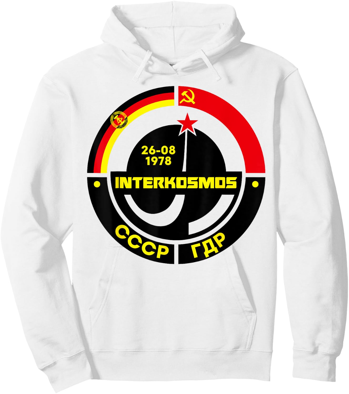 DDR GDR East East Nostalgia Intercosmos USSR Hoodie - Hoodie | White