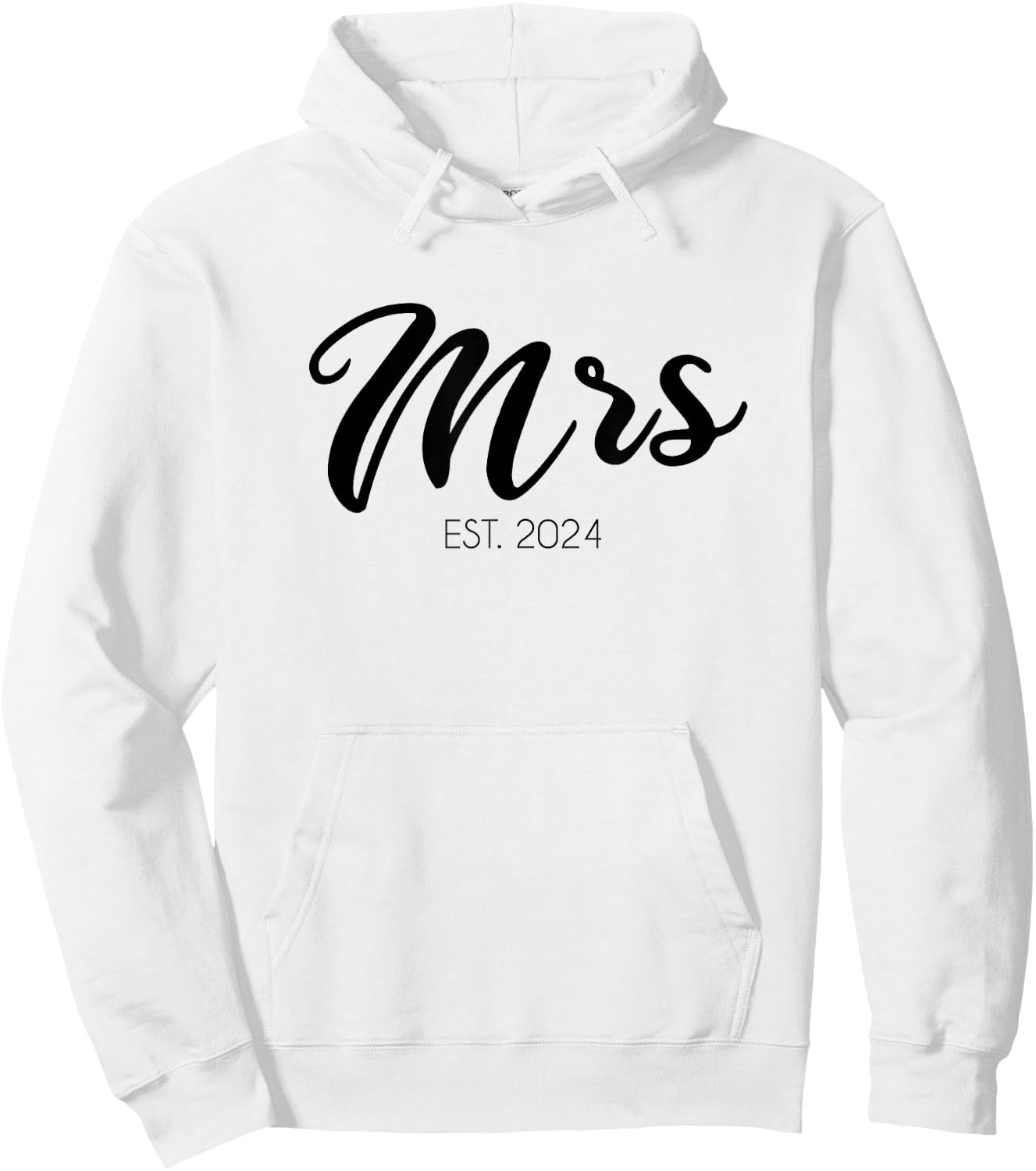 Wedding Matching Gifts Mrs. Est. 2024 Bridal Gift Bride Hoodie - Hoodie | White
