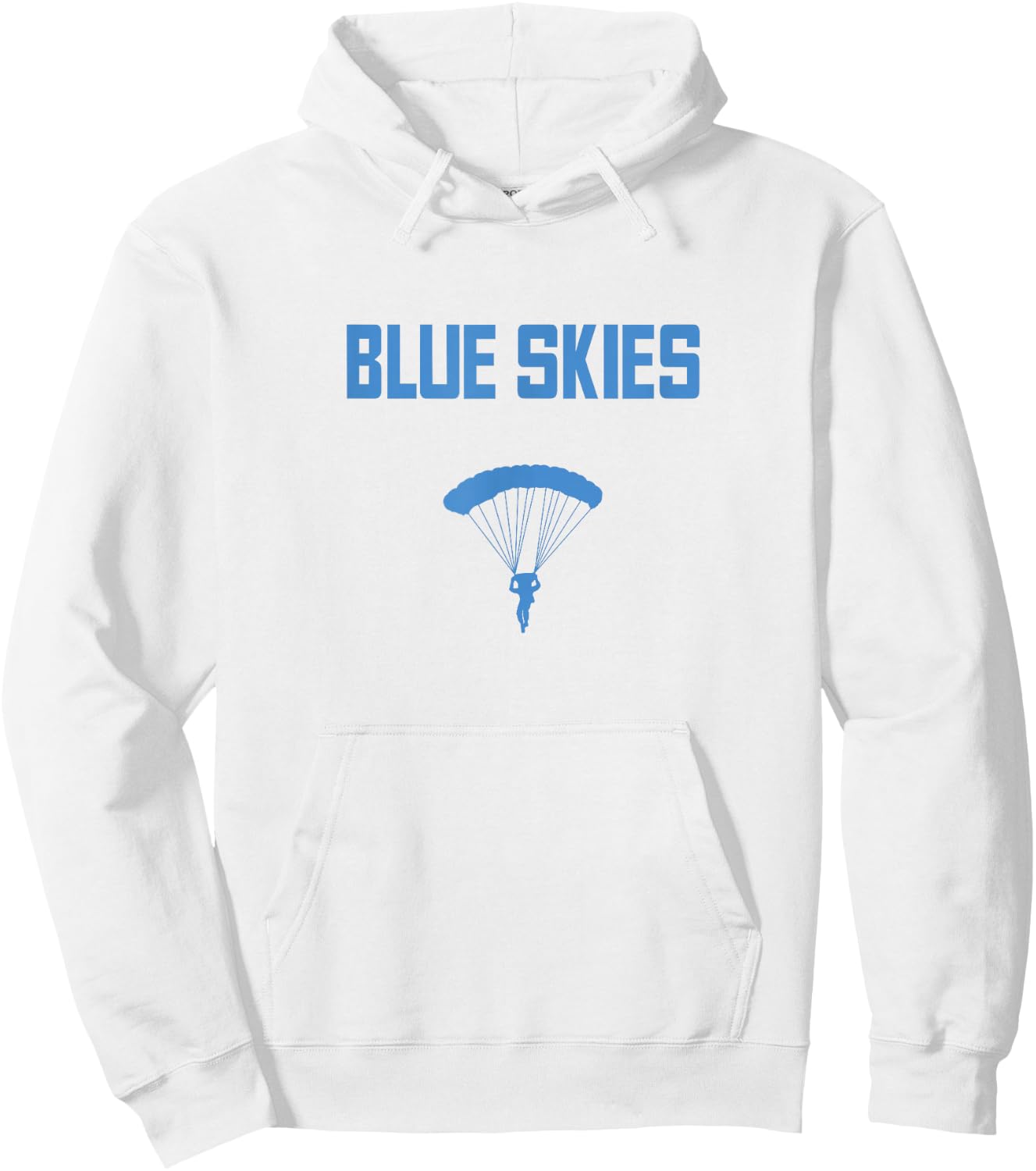 Skydiving Gift Skydiver Parachute Blue Skies design Hoodie - Hoodie | White