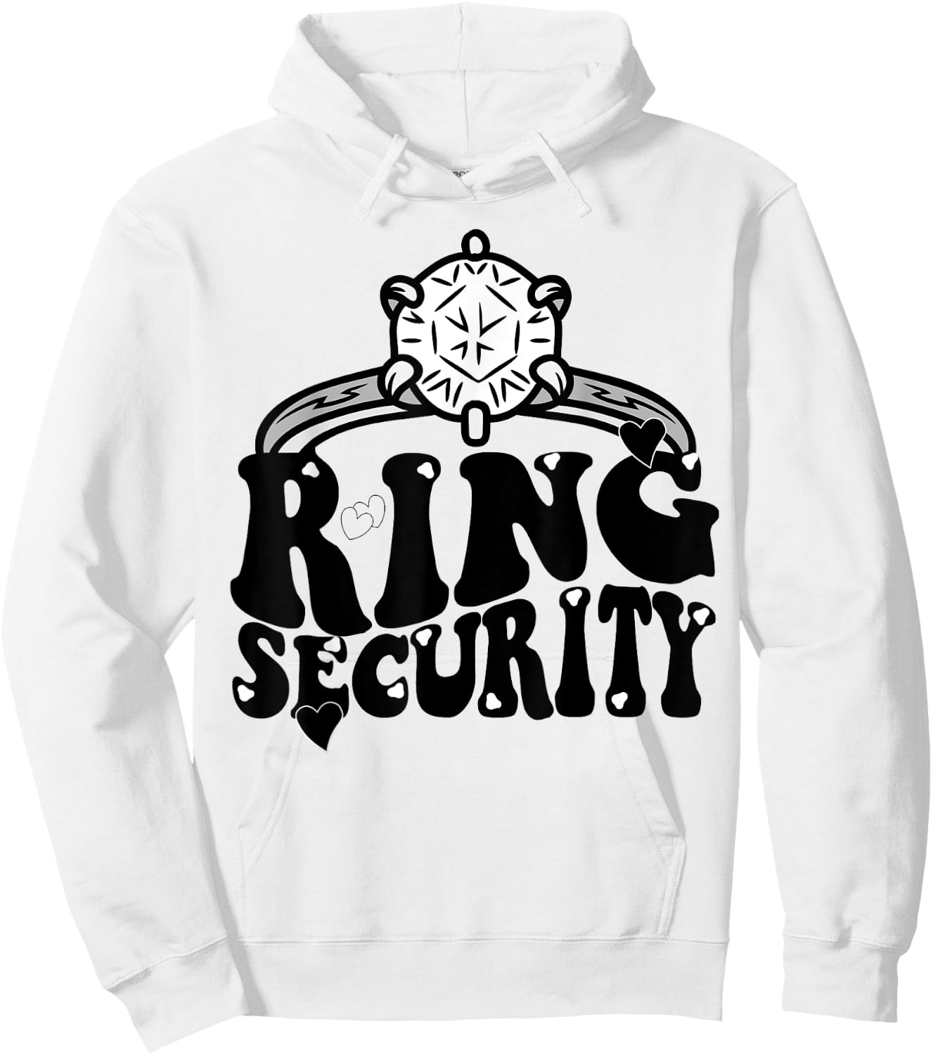Ring Security Kids Ring Bearer Boys Wedding Tuxedo Party Hoodie - Hoodie | White