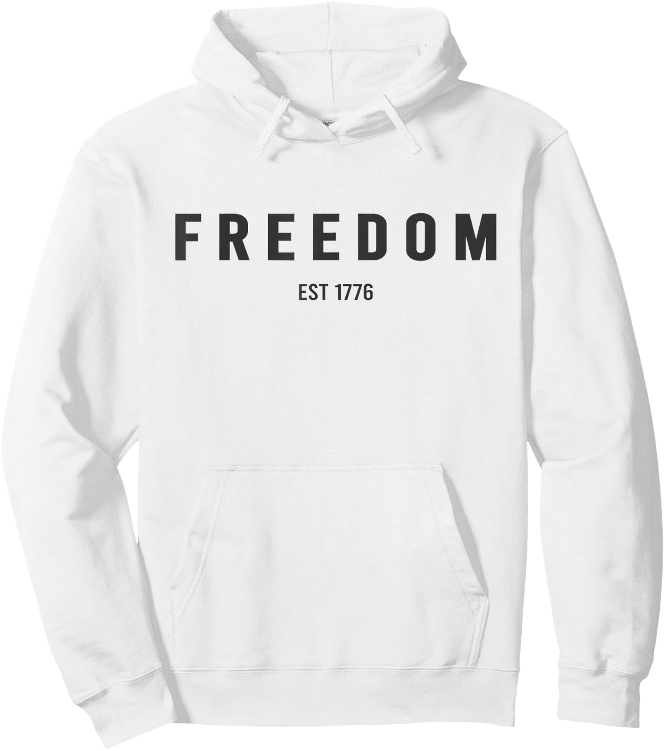 Freedom est 1776 Conservative Patriotic Pro-America Hoodie - Hoodie | White
