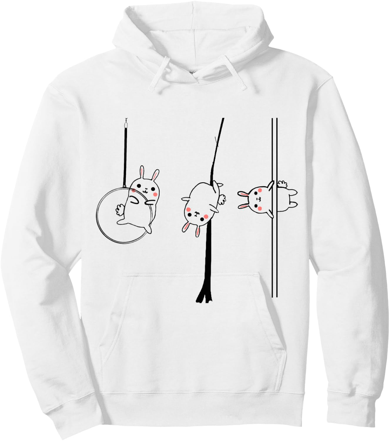 Circus Aerialist Bunnies Aerialist Dancer Aerial Hoop Lover Hoodie - Hoodie | White