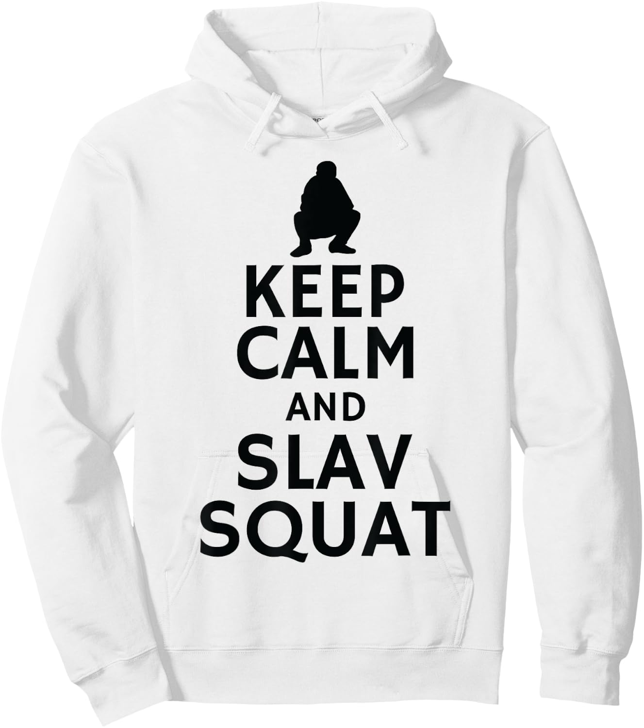 Russian Slav Squat Keep Calm And Slav Squat Hoodie - Hoodie | White