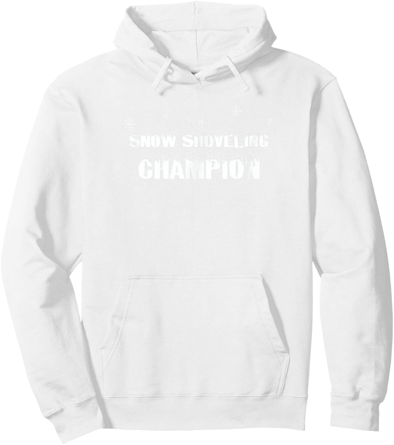 Winter Holiday Snow Shoveling Gift . Champion! Hoodie - Hoodie | White