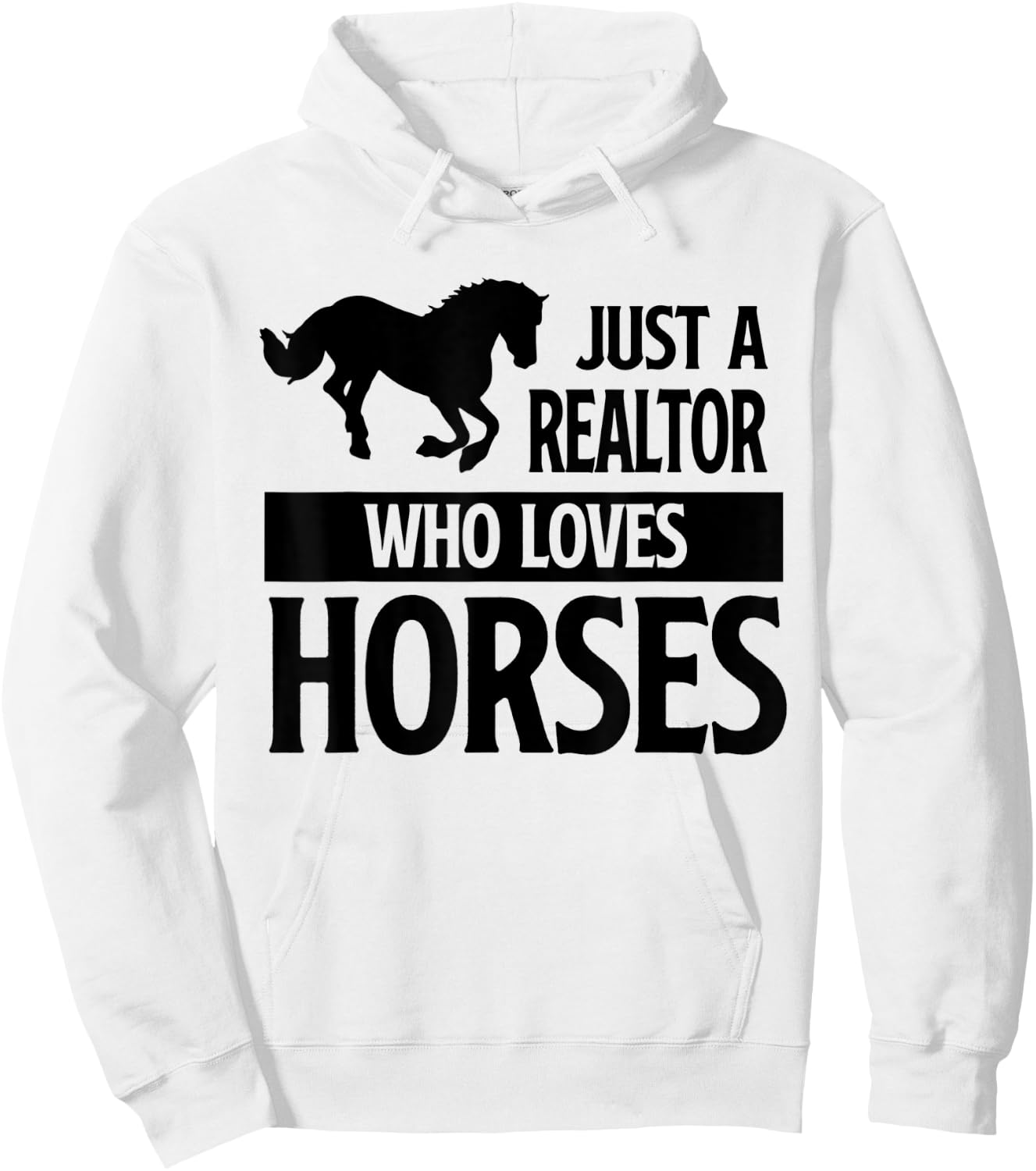 Real Estate Agent Western Horse Lover Ladies Realtor Hoodie - Hoodie | White