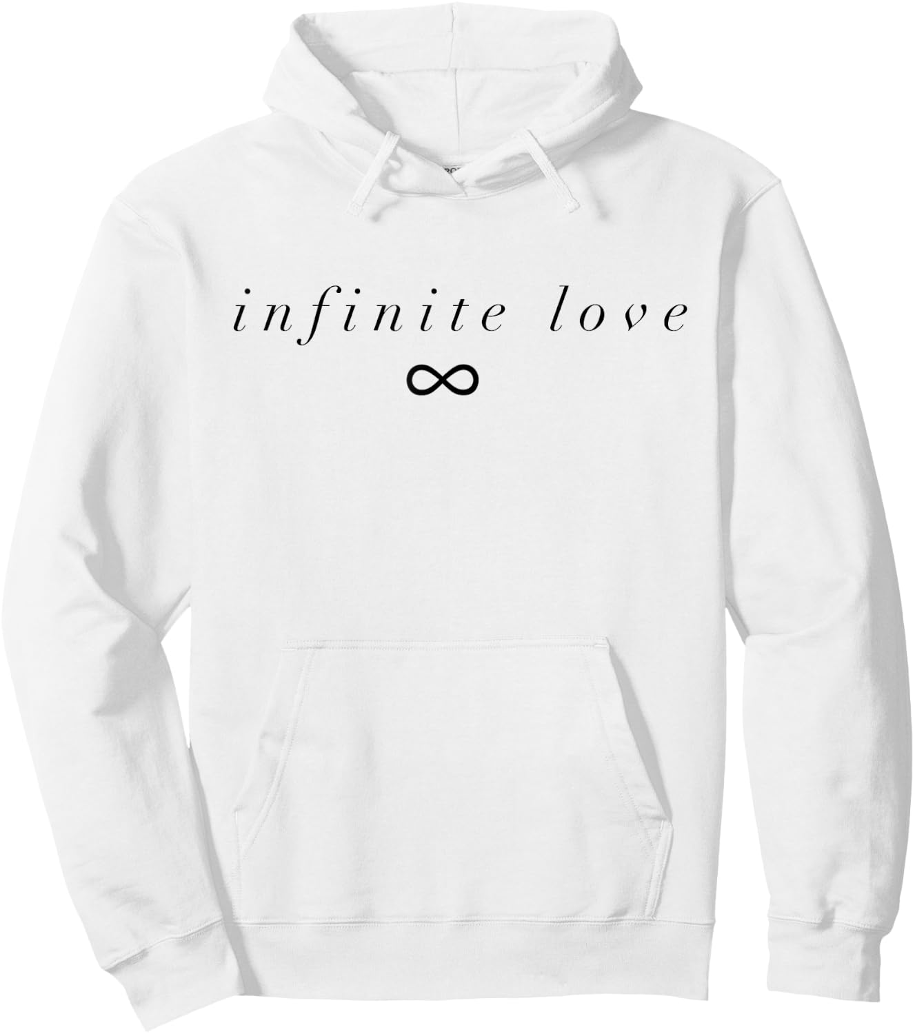 Infinite Love Infinity Symbol Short-Sleeved Hoodie - Hoodie | White