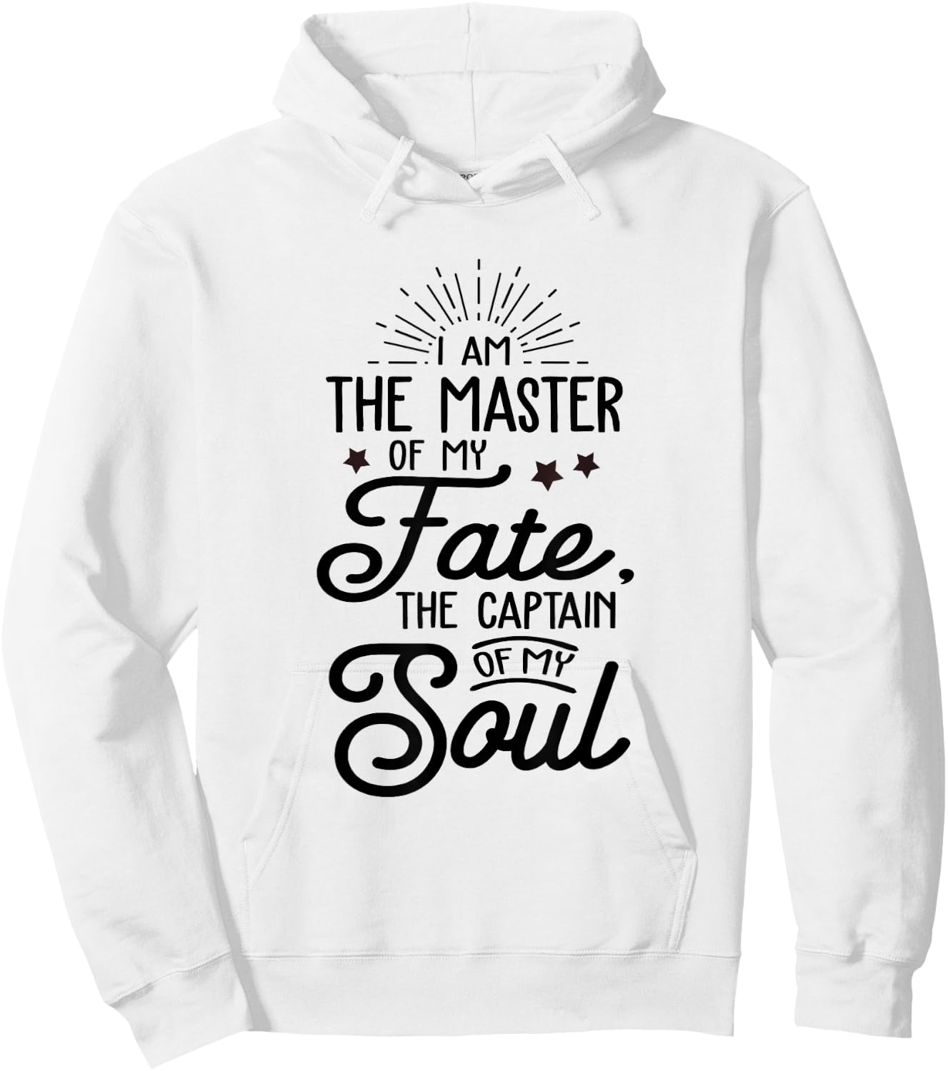 I'm The Master Of My Fate The Captain Of My Soul Christian Hoodie - Hoodie | White