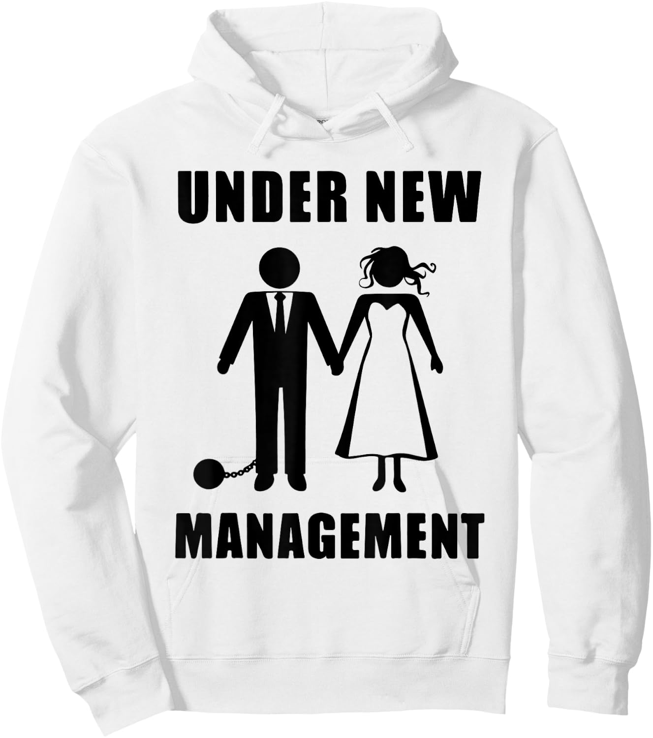 Bachelor Party Groom Stag Do Wedding Funny New Management Hoodie - Hoodie | White