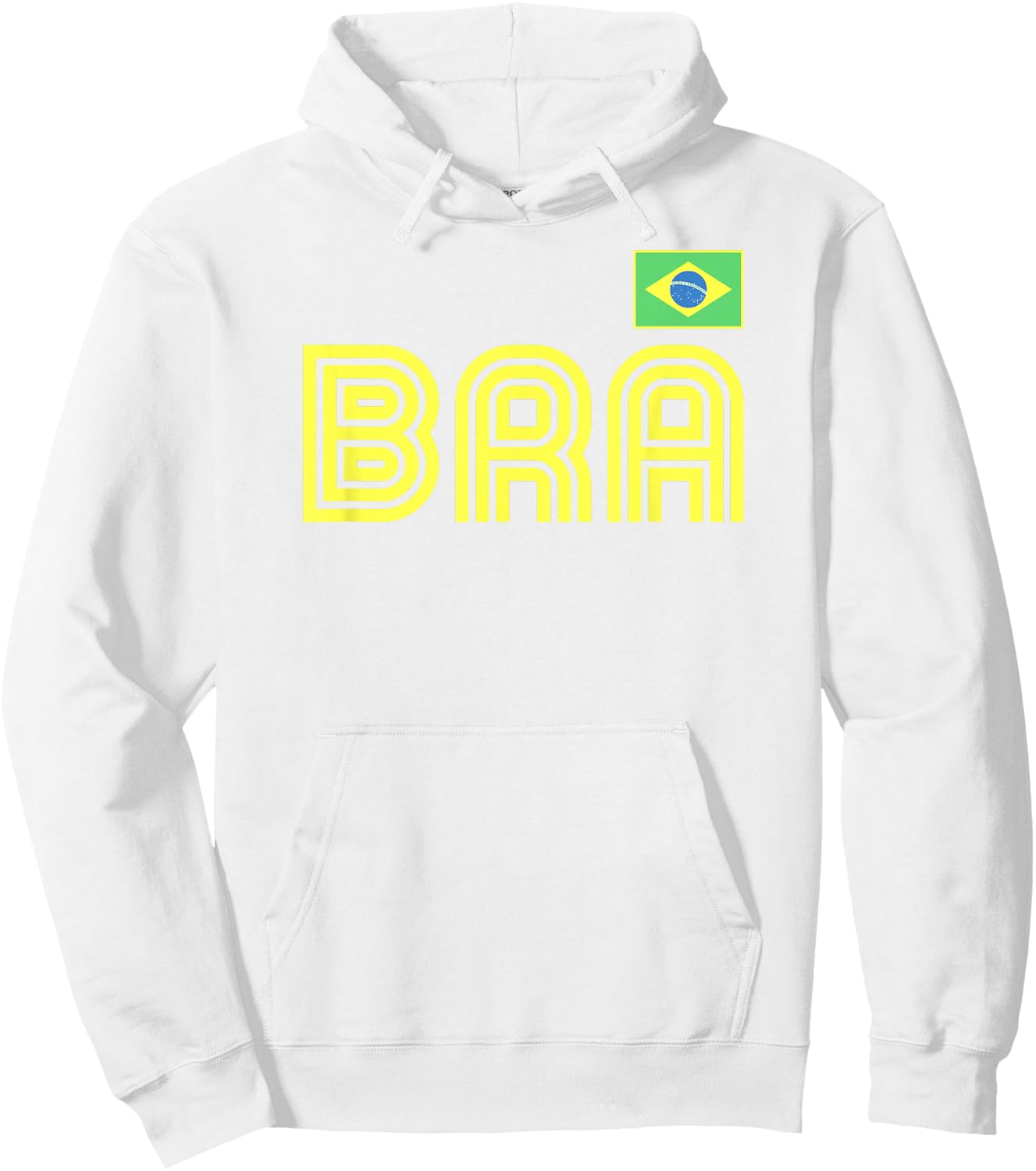 Brazil Flag Retro International Country Brasil Pride Hoodie - Hoodie | White