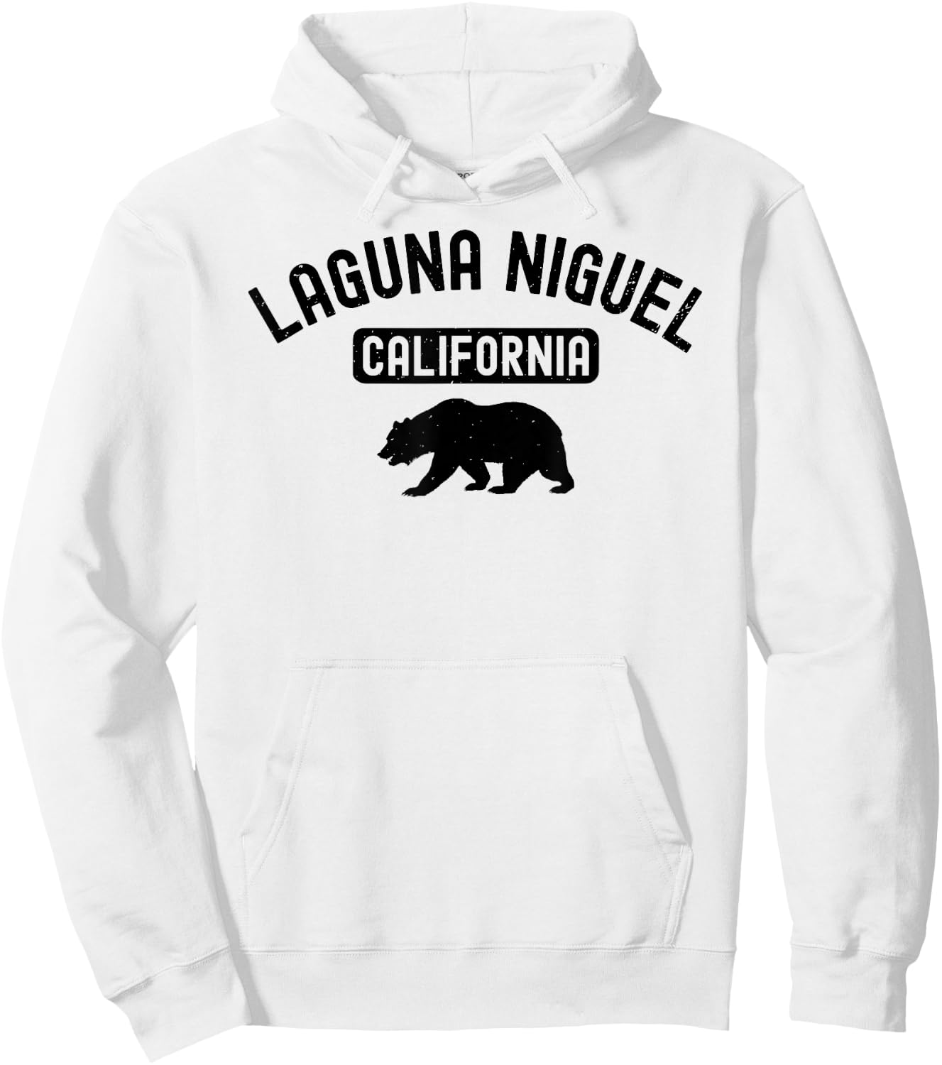 Laguna Niguel California USA Flag Vintage Bear Orange County Hoodie - Hoodie | White