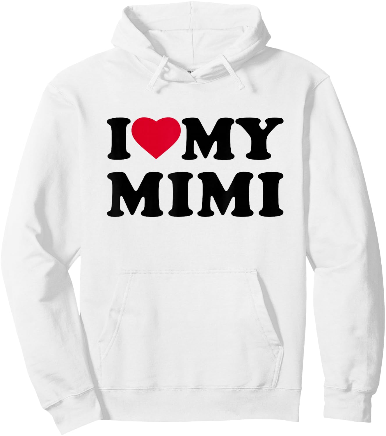 I Love My Mimi Heart Grandma Family Hoodie - Hoodie | White