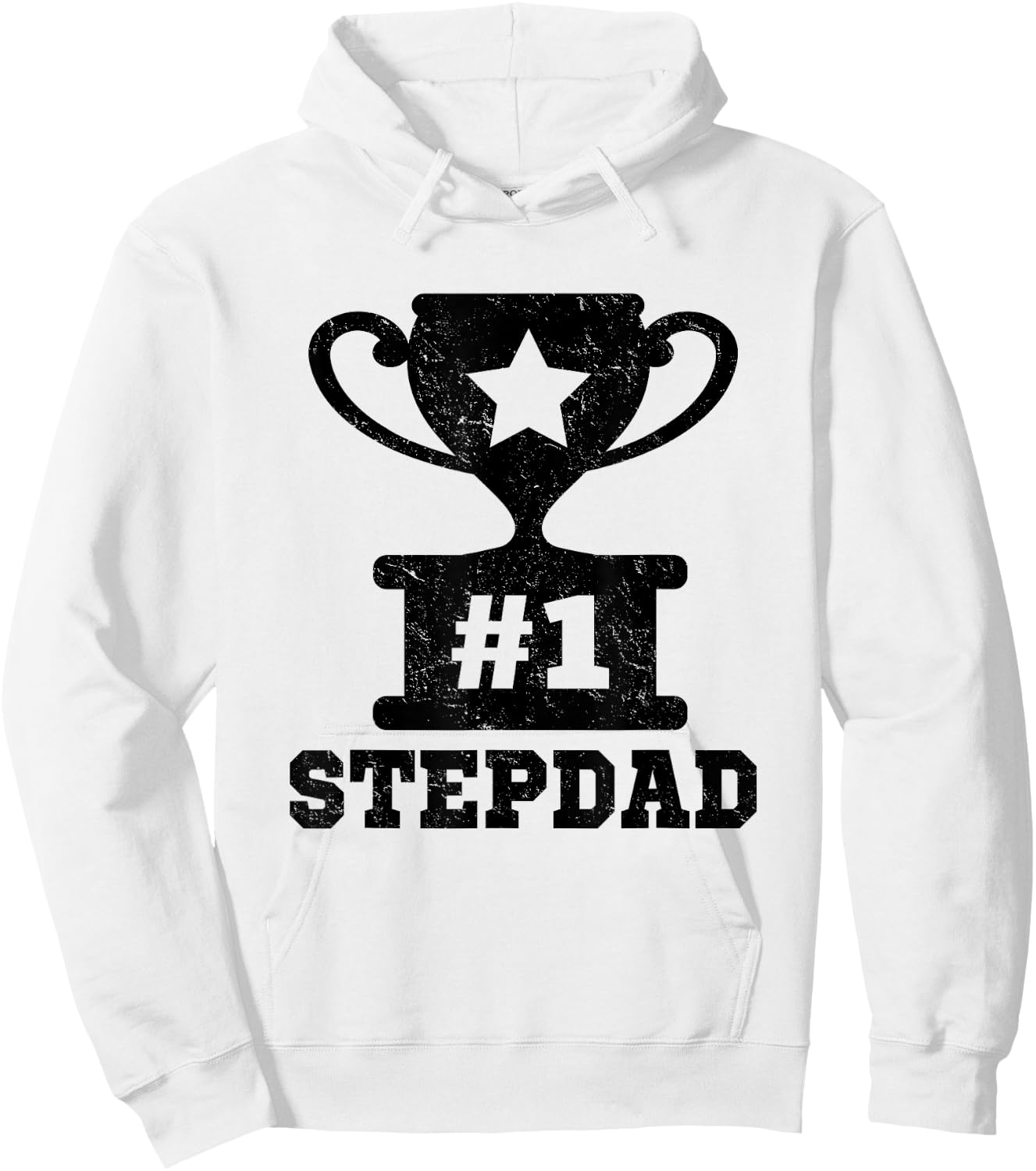 #1 Stepdad Number One Stepdad Stepfather Funny Father's Day Hoodie - Hoodie | White