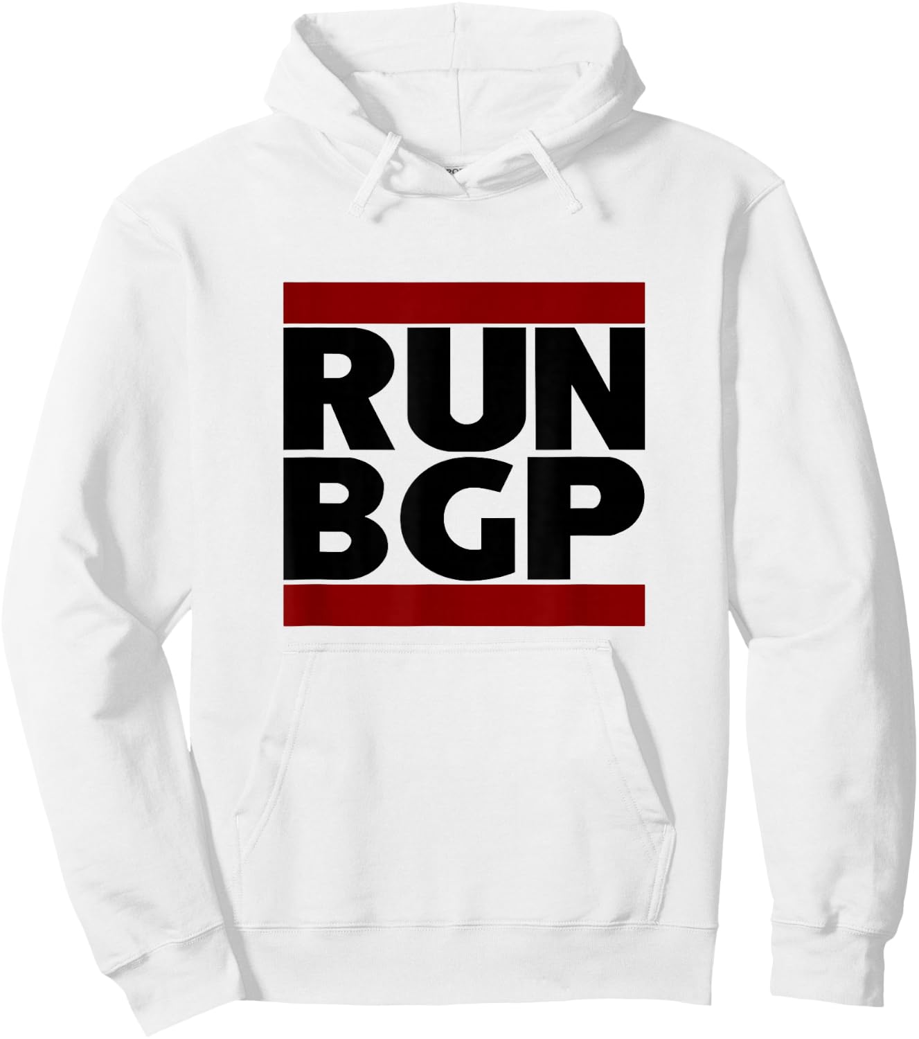 Run BGP Funny Network Engineer Geeky Nerd Hoodie - Hoodie | White