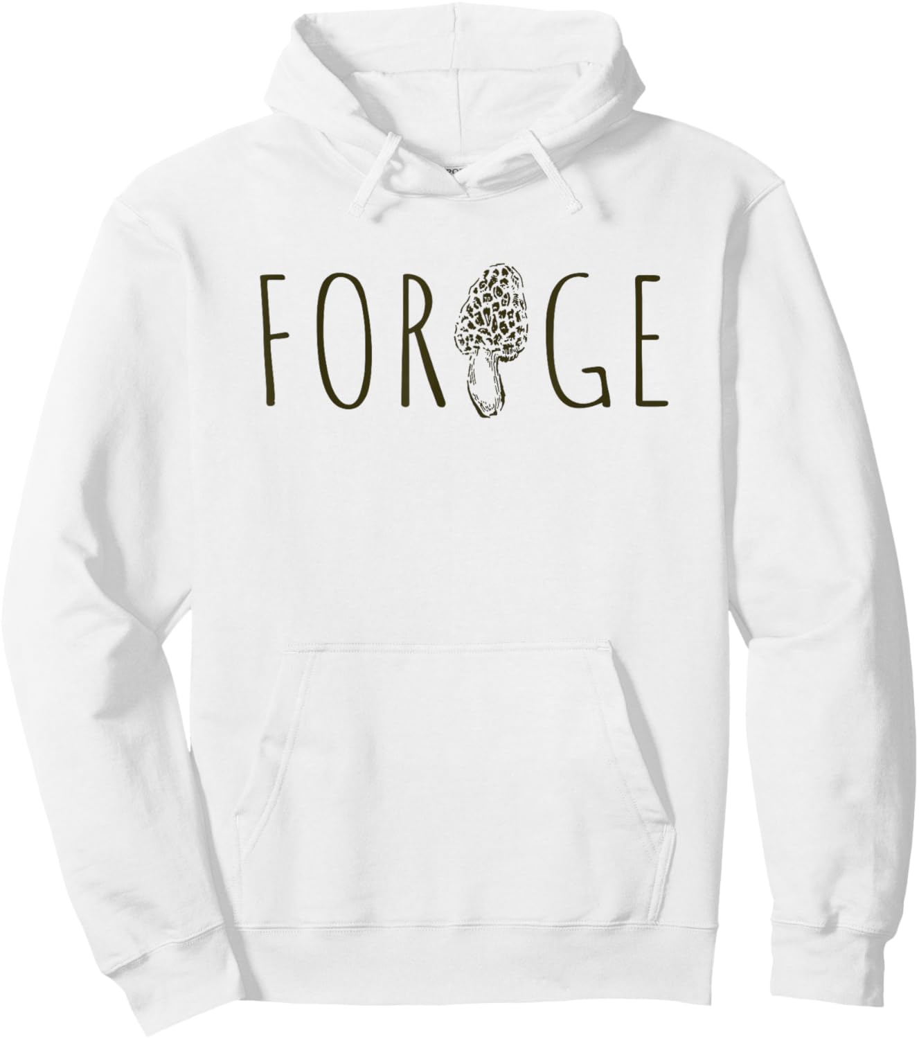 Forage for Morel Mushroom Foraging Shroom Hunting Morchella Hoodie - Hoodie | White