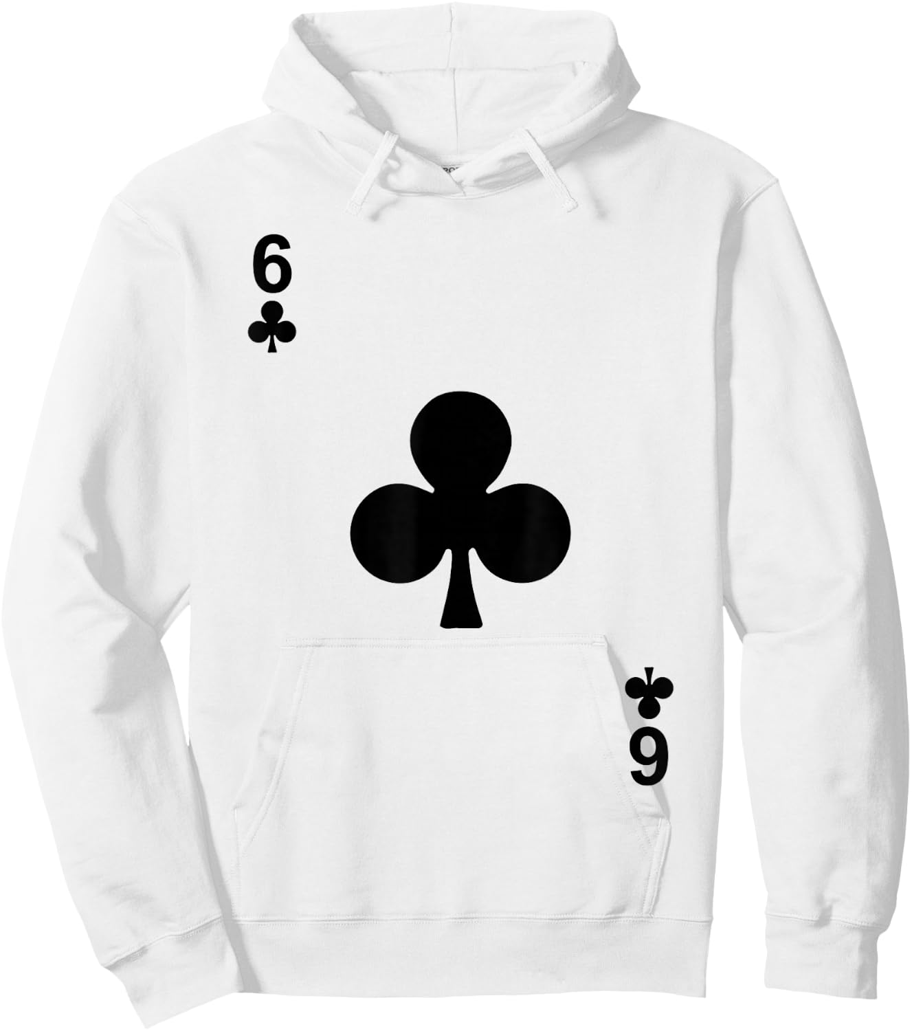Six of Clubs Blackjack Cards Poker 21 6 Shirt Hoodie - Hoodie | White