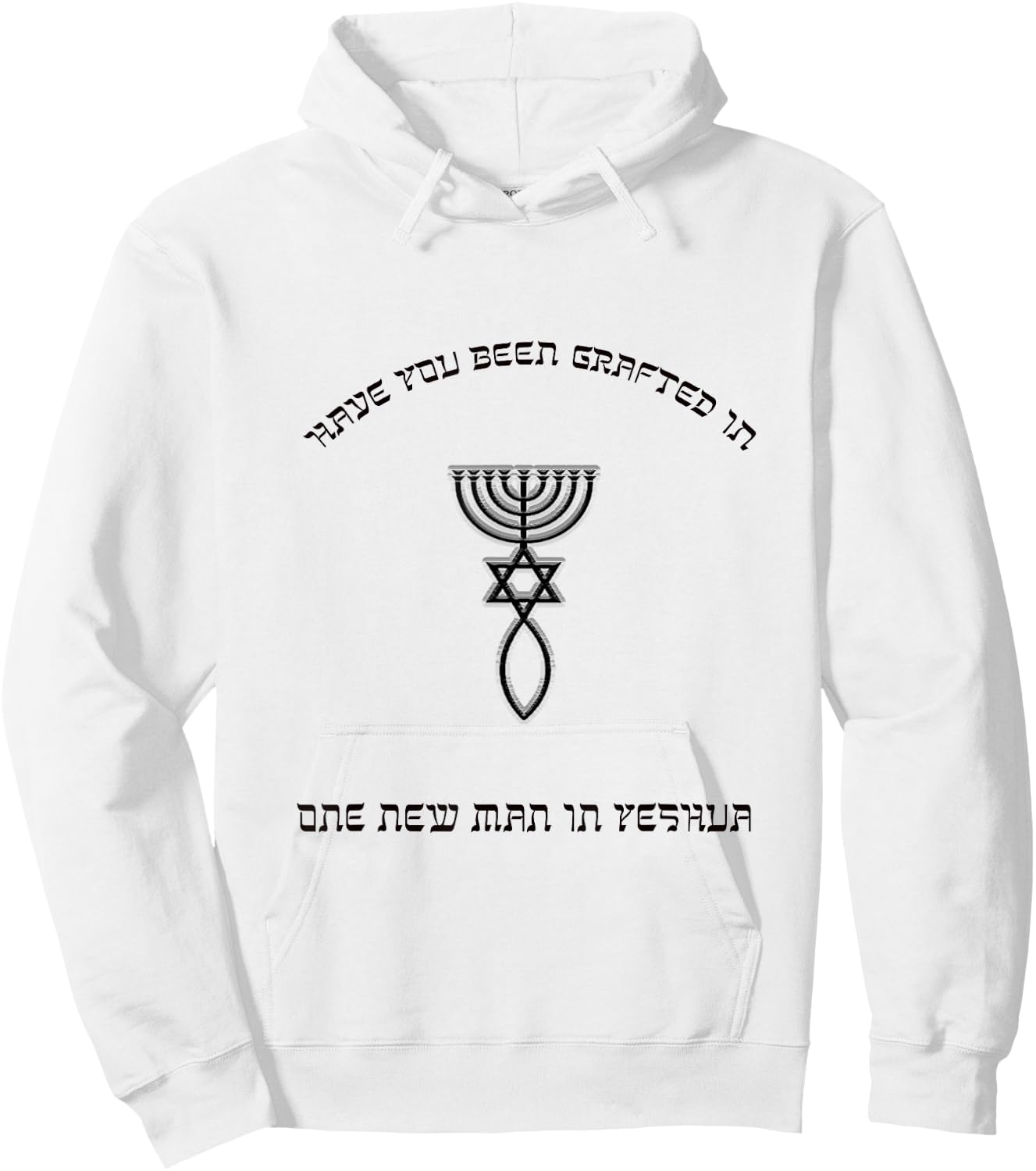 Grafted In Messianic Christians | Messianic Seal Hoodie - Hoodie | White