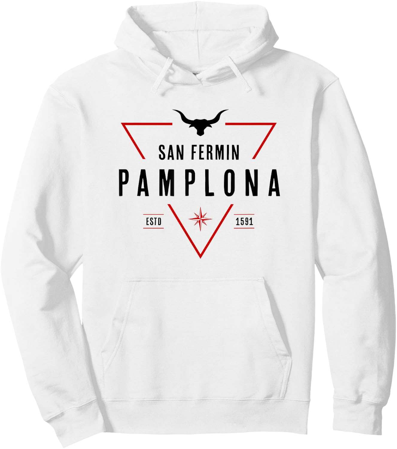 Pamplona Shirt | Running of the Bulls | San Fermin Hoodie - Hoodie | White