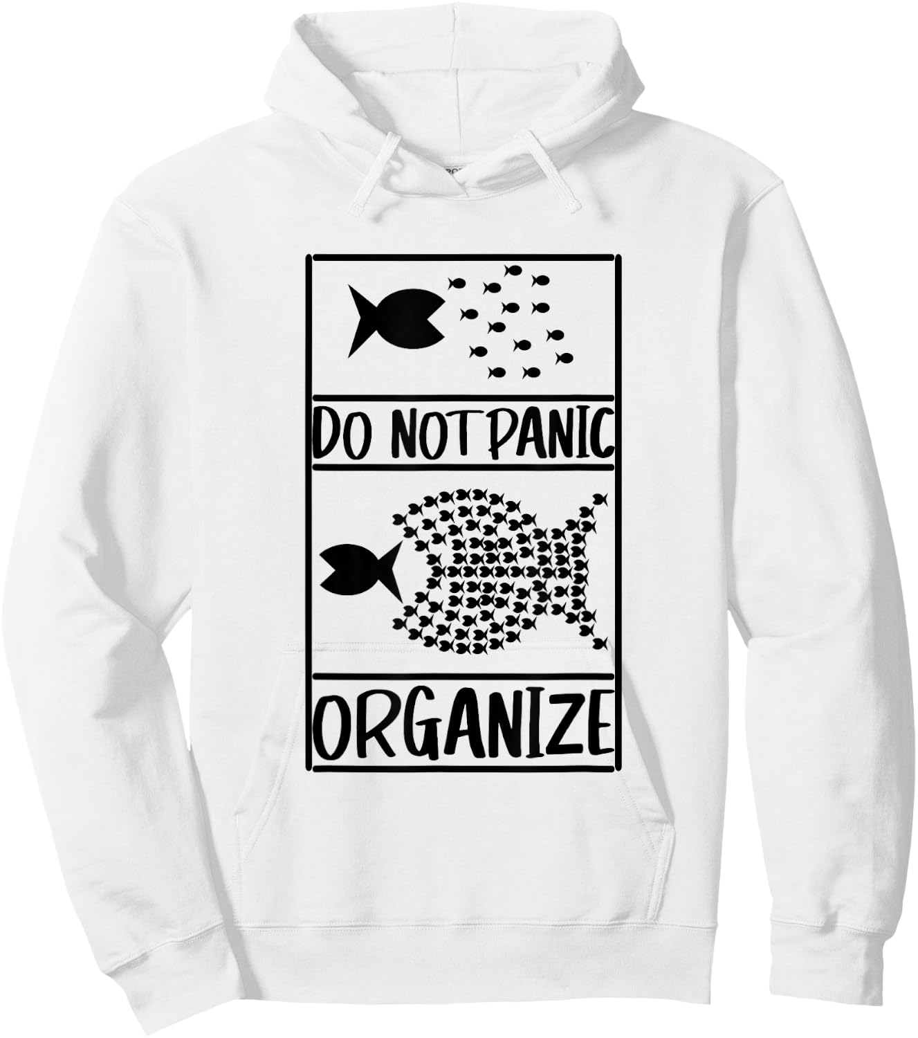 Do not panic organise, do not panic Hoodie - Hoodie | White