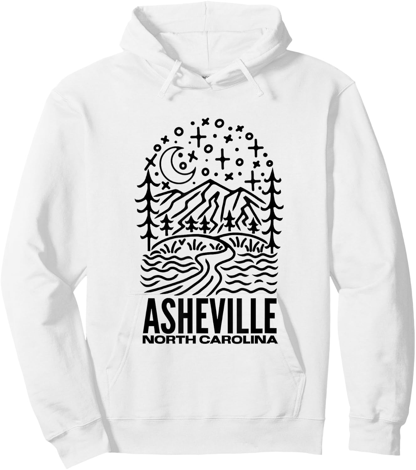 Asheville NC Nature Hoodie - Hoodie | White