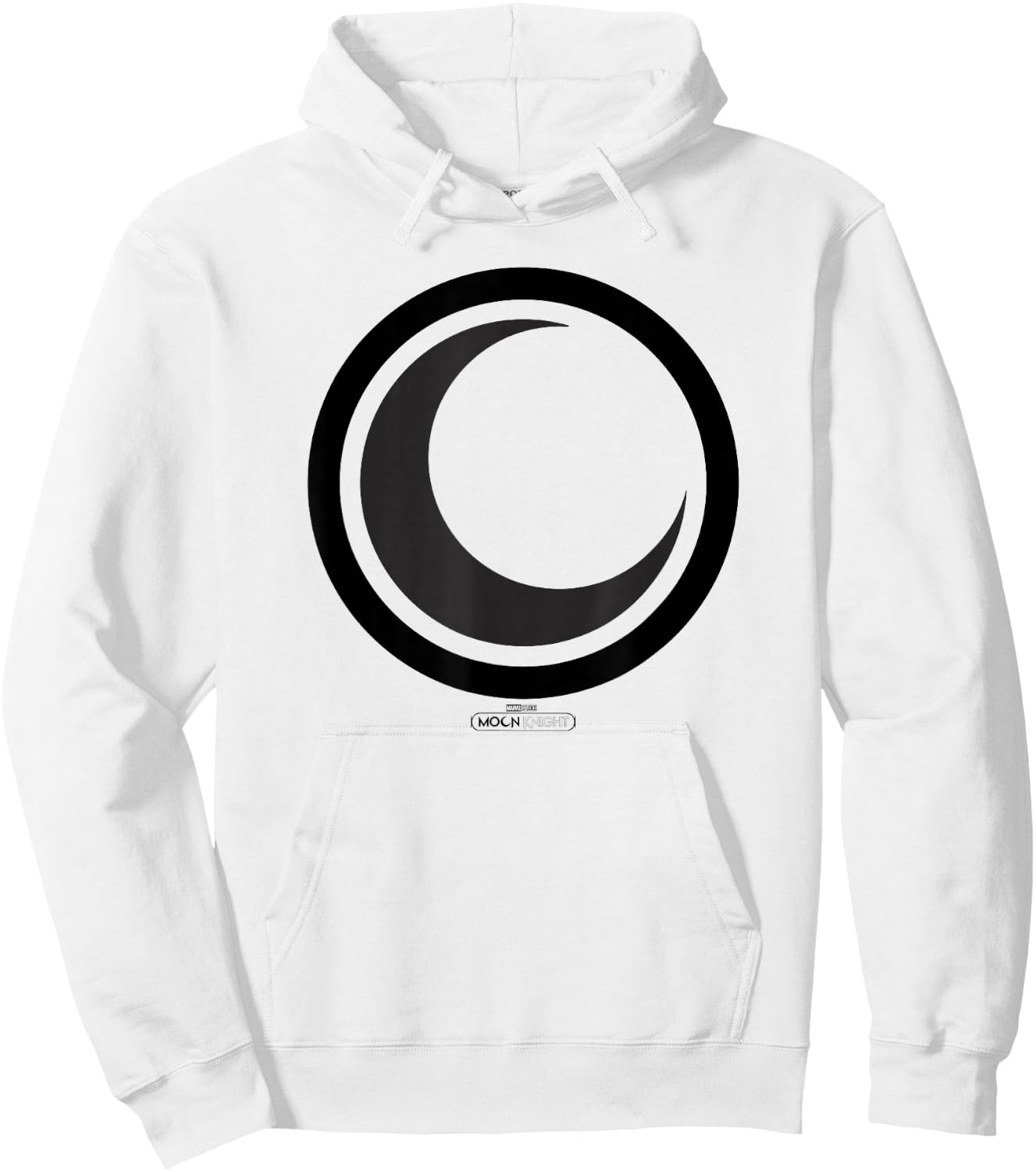 Marvel Moon Knight Crescent Moon Icon Dark Hoodie - Hoodie | White