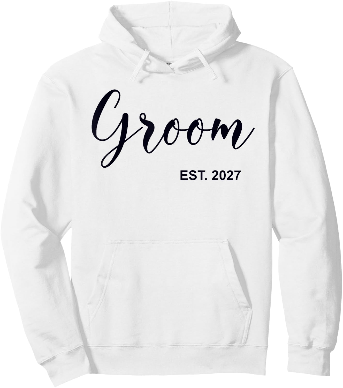 Groom Est. 2027 Wedding Matching Husband Just Married Men Hoodie - Hoodie | White