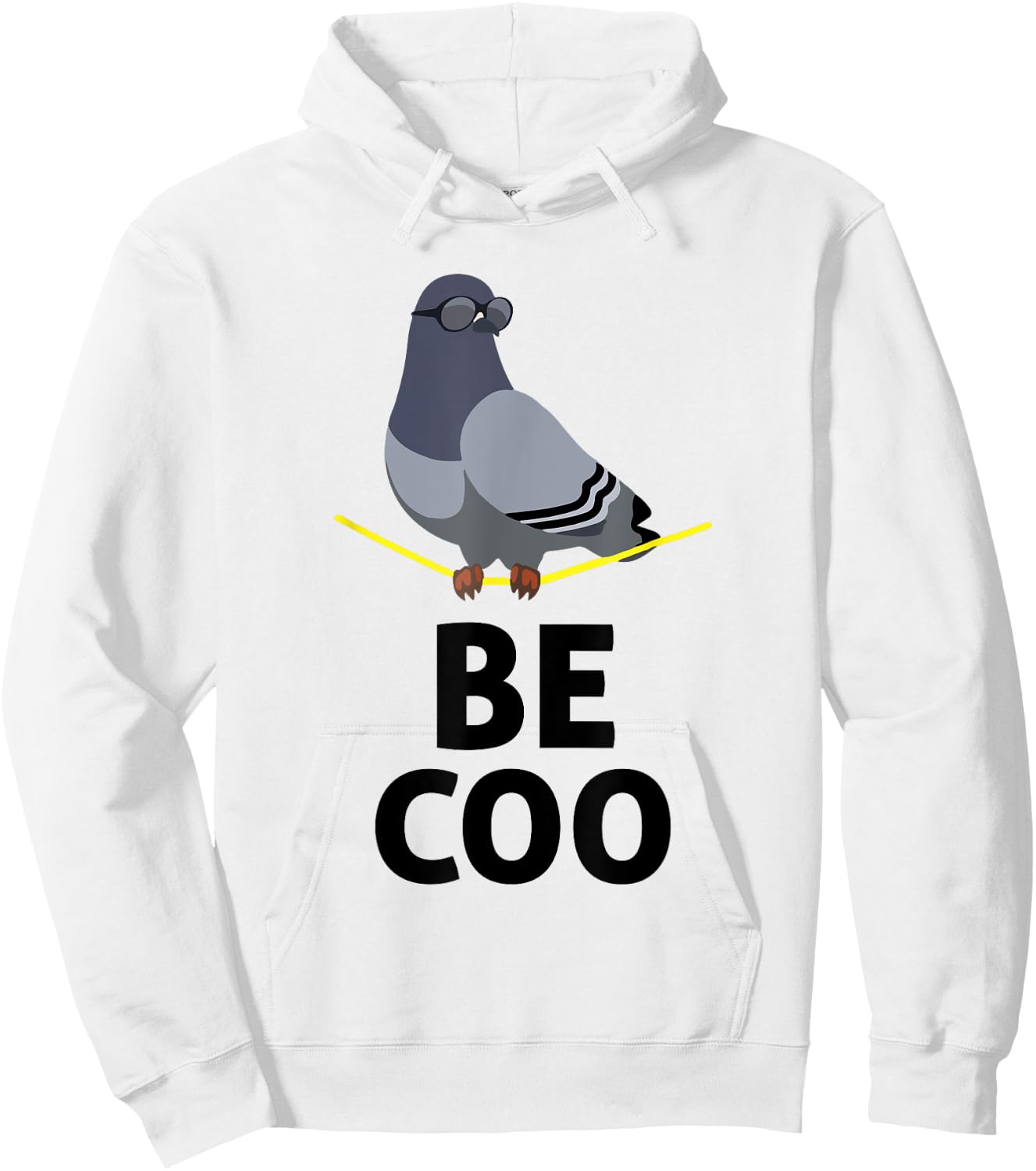 Be Coo | Bird Lovers Funny Cool Pigeon T Shirt Hoodie - Hoodie | White