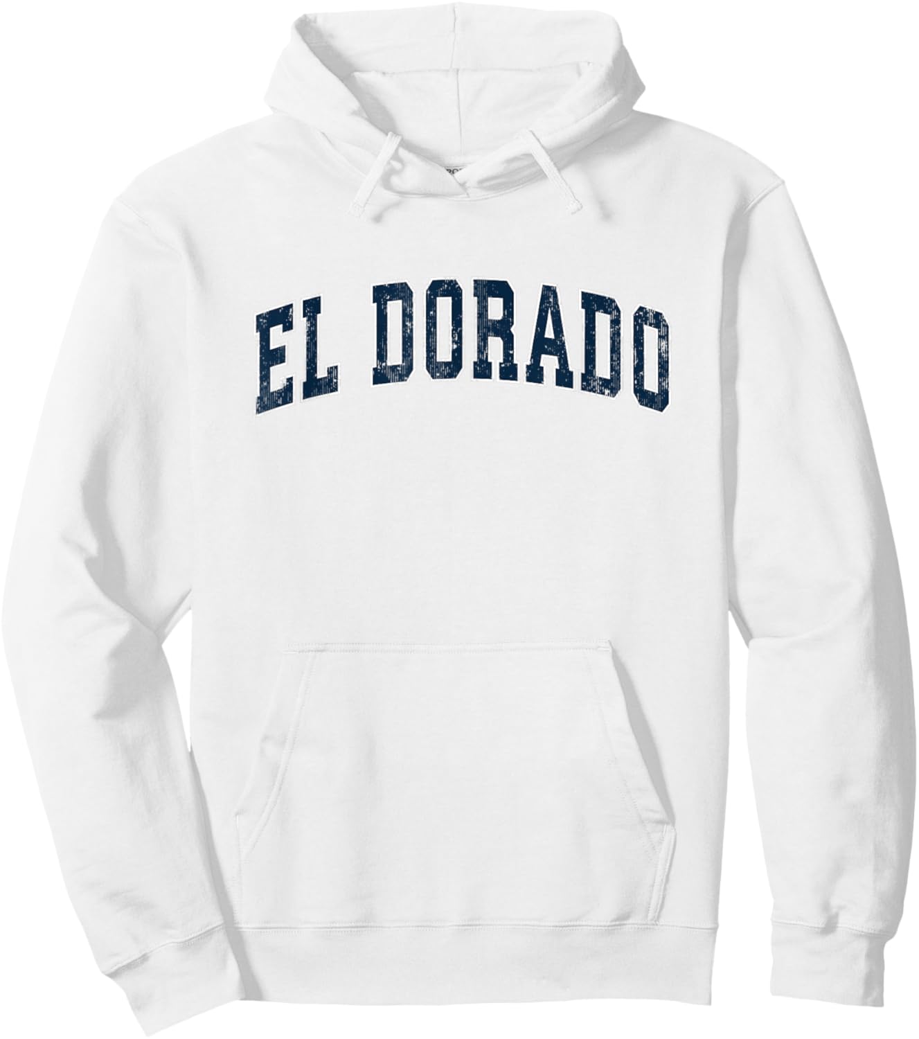 El Dorado Kansas KS Vintage Sports Design Navy Design Hoodie - Hoodie | White