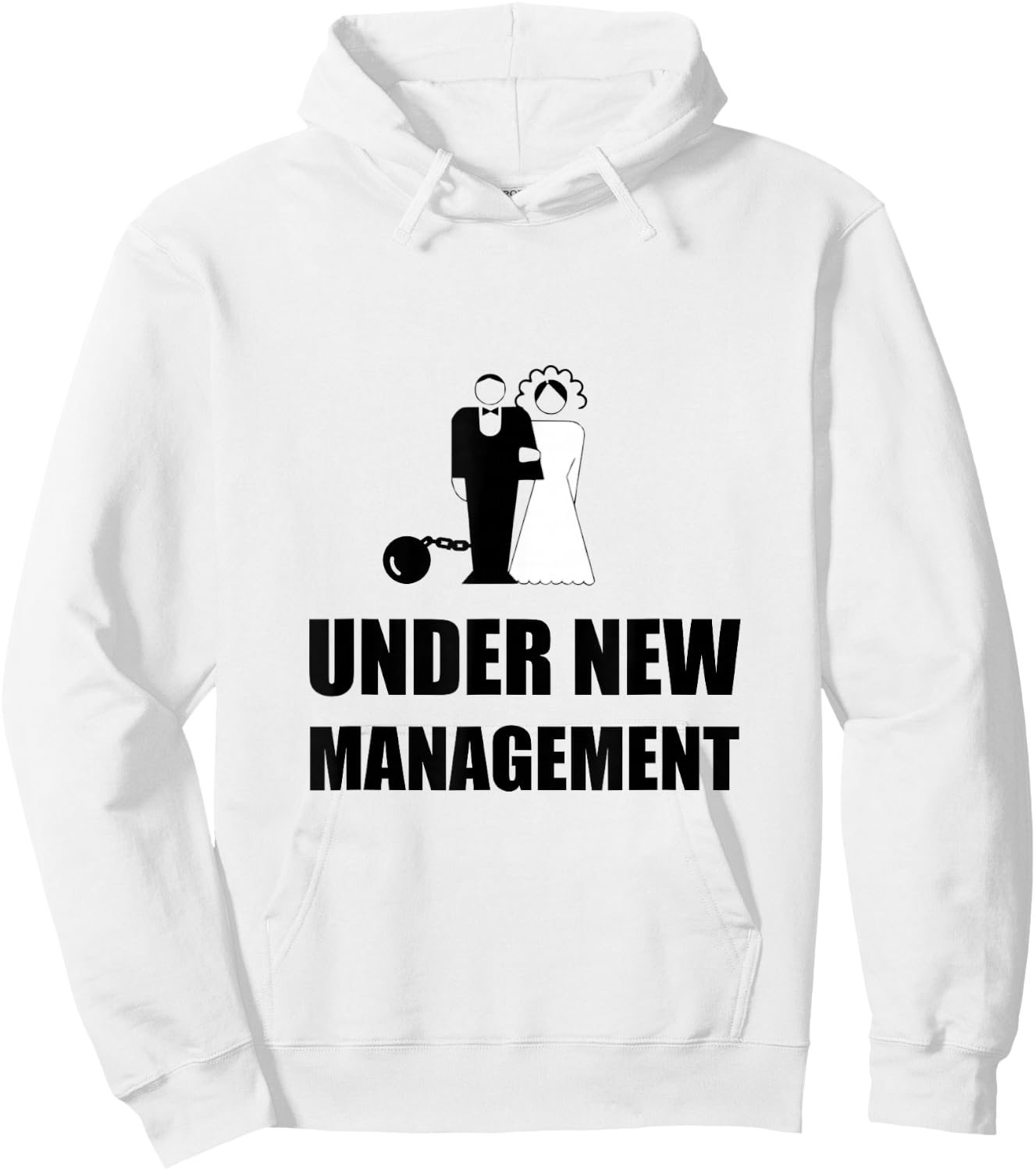 Under New Management Wedding Ball Chain Funny Hoodie - Hoodie | White