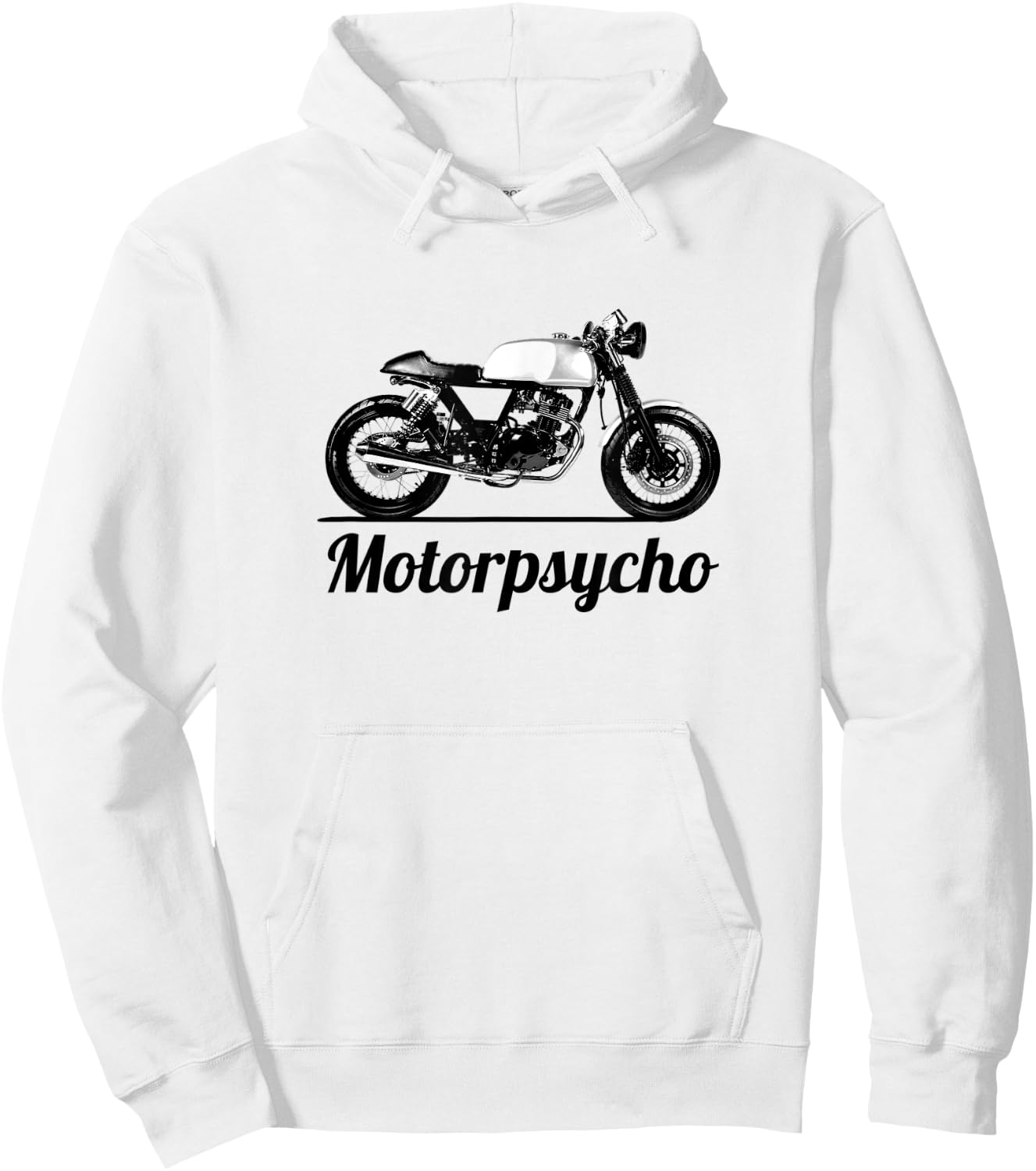 Motorpsycho Motorcycle Cafe Racer Biker Vintage Car Gift Hoodie - Hoodie | White