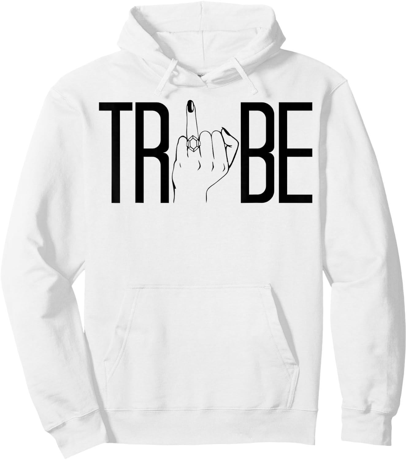 Tribe Ring Finger Wedding Bridal Bachelorette Party Matching Hoodie - Hoodie | White