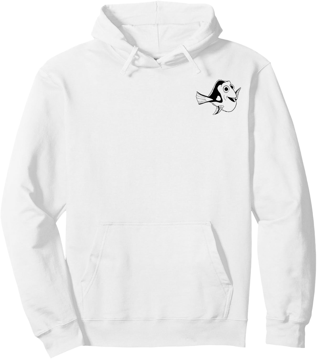 Disney Pixar Finding Nemo Dory Outline Pocket Wave Hoodie - Hoodie | White
