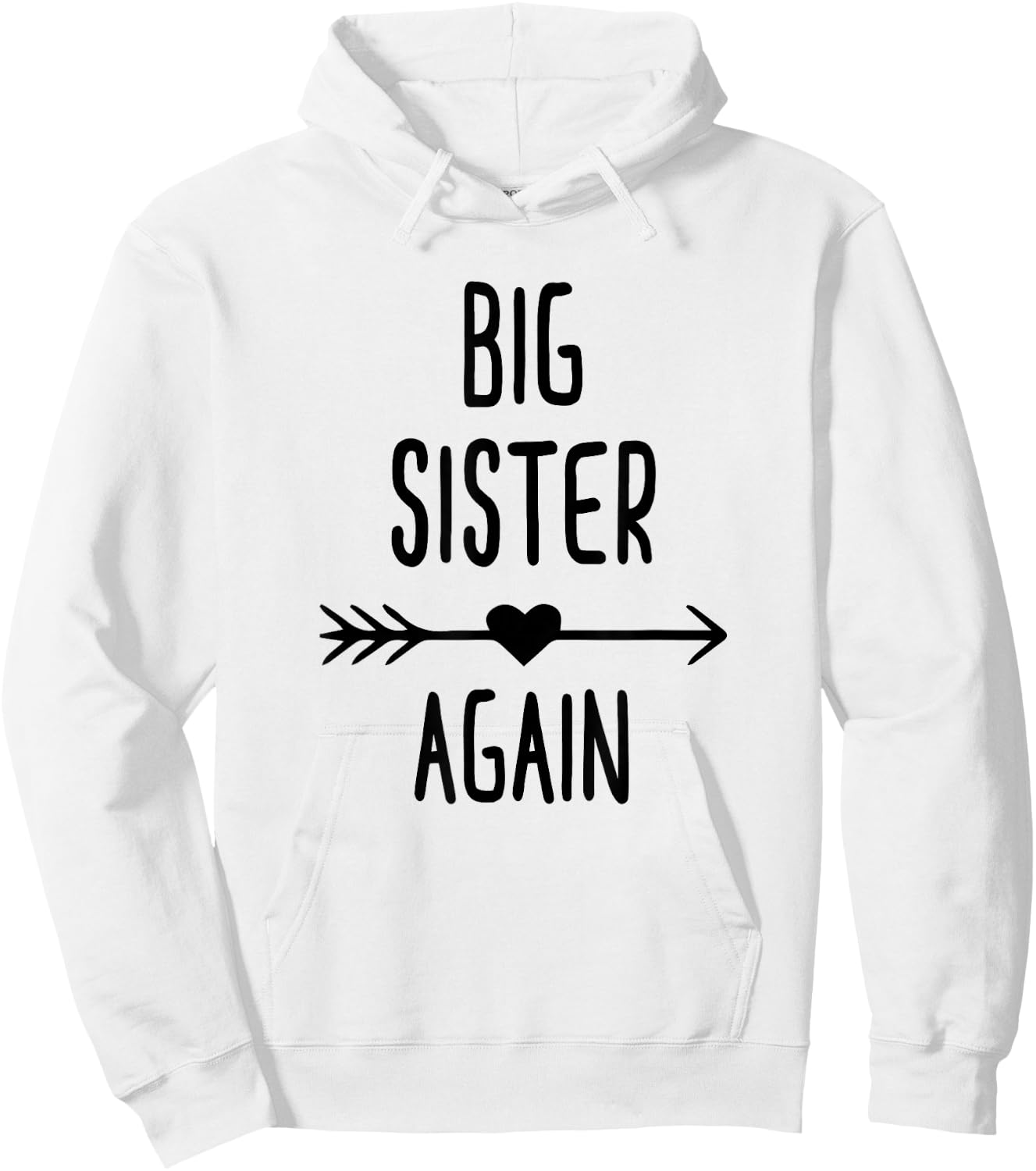 Big Sister Again Outfit Sis To Be Girls Youth Teens Hoodie - Hoodie | White