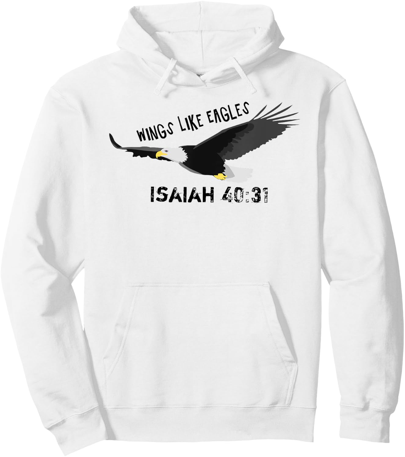 Wings Like Eagles - Isaja 40.31 - Bible Verse - Jesus 4m3 Hoodie - Hoodie | White