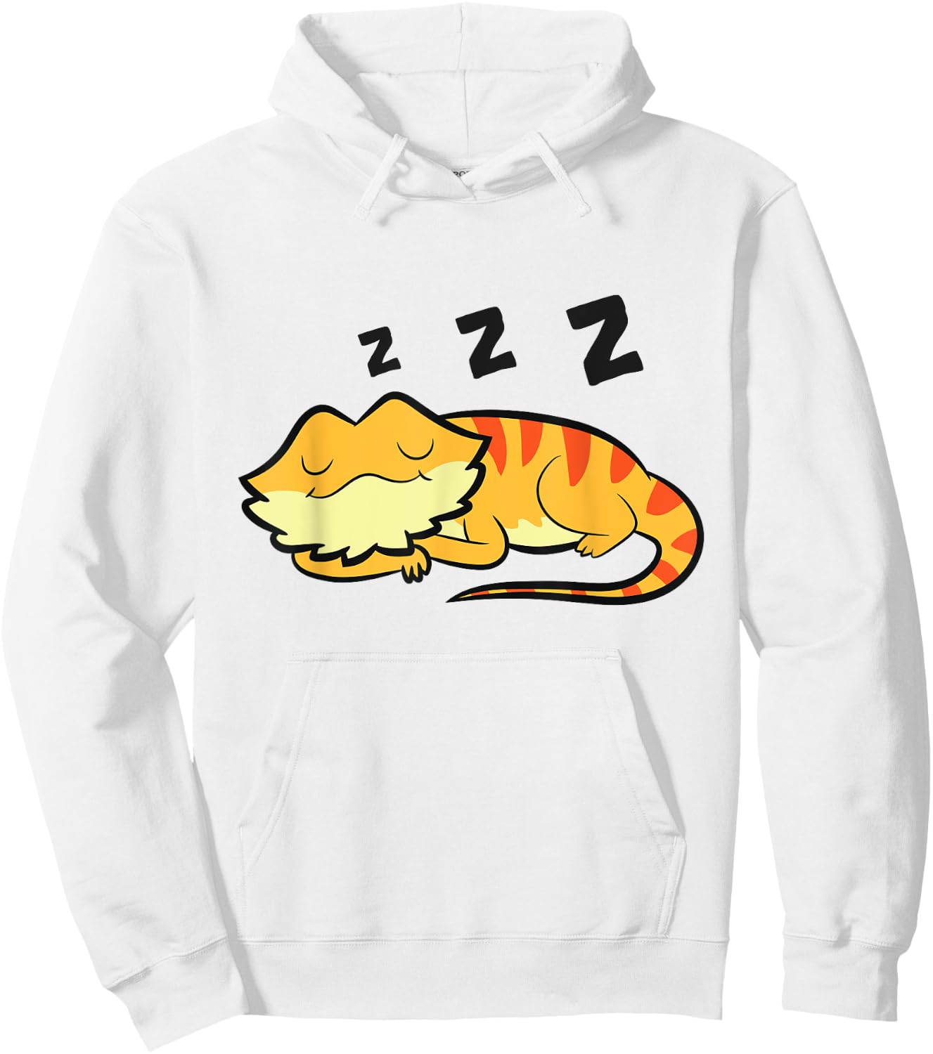 Bearded Dragon Pajama Reptile Lizard Sleeping Bearded Dragon Hoodie - Hoodie | White