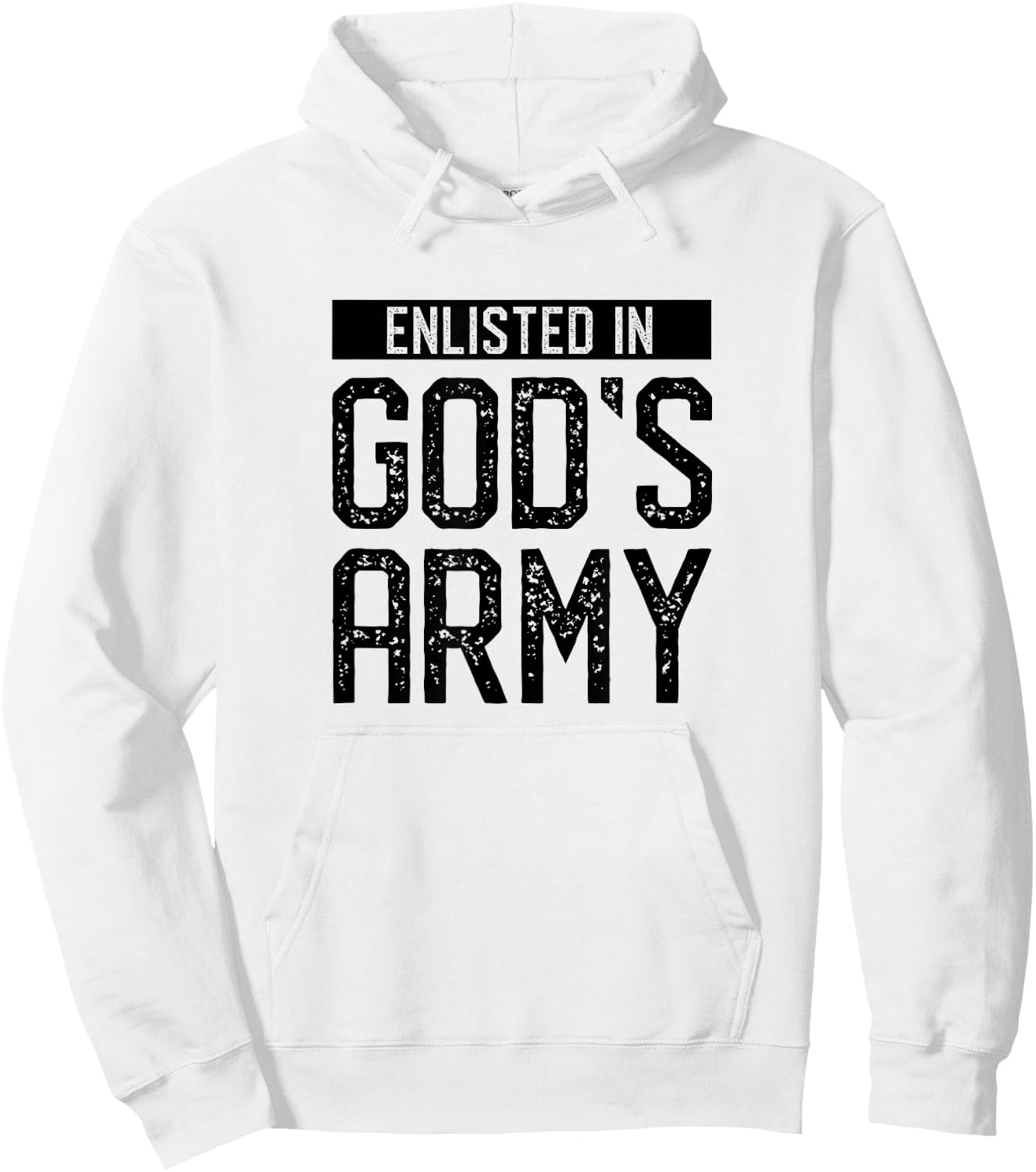 Bible Verse Gifts Enlisted in God's Army Hoodie - Hoodie | White