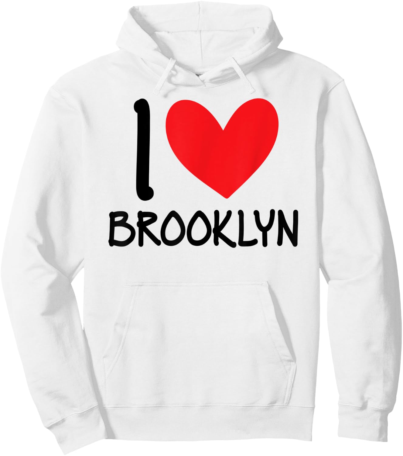 I Love Brooklyn Name Personalized Girl Woman BFF Heart Hoodie - Hoodie | White