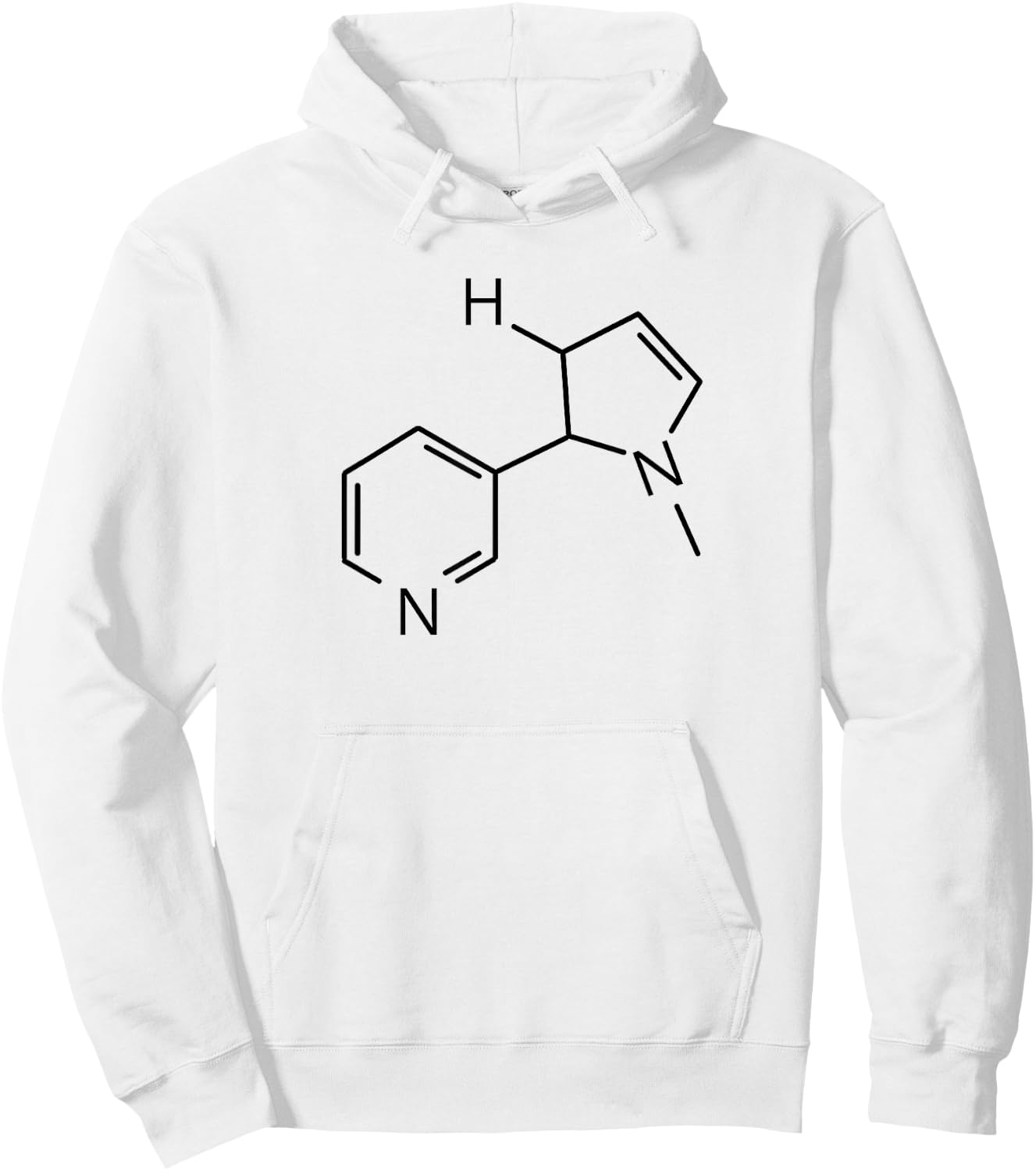 Chemical Structure Of Nicotine | Molecule Of Addiction Hoodie - Hoodie | White