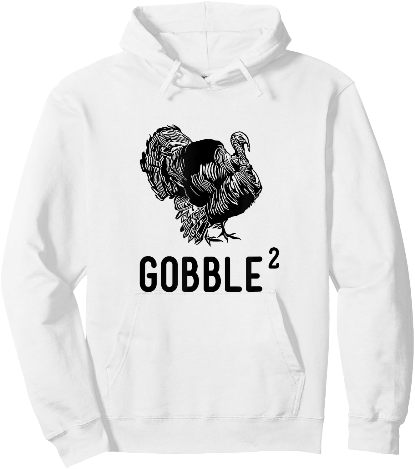 Gobble Squared Thanksgiving Turkey Funny Teacher Math Joke Hoodie - Hoodie | White