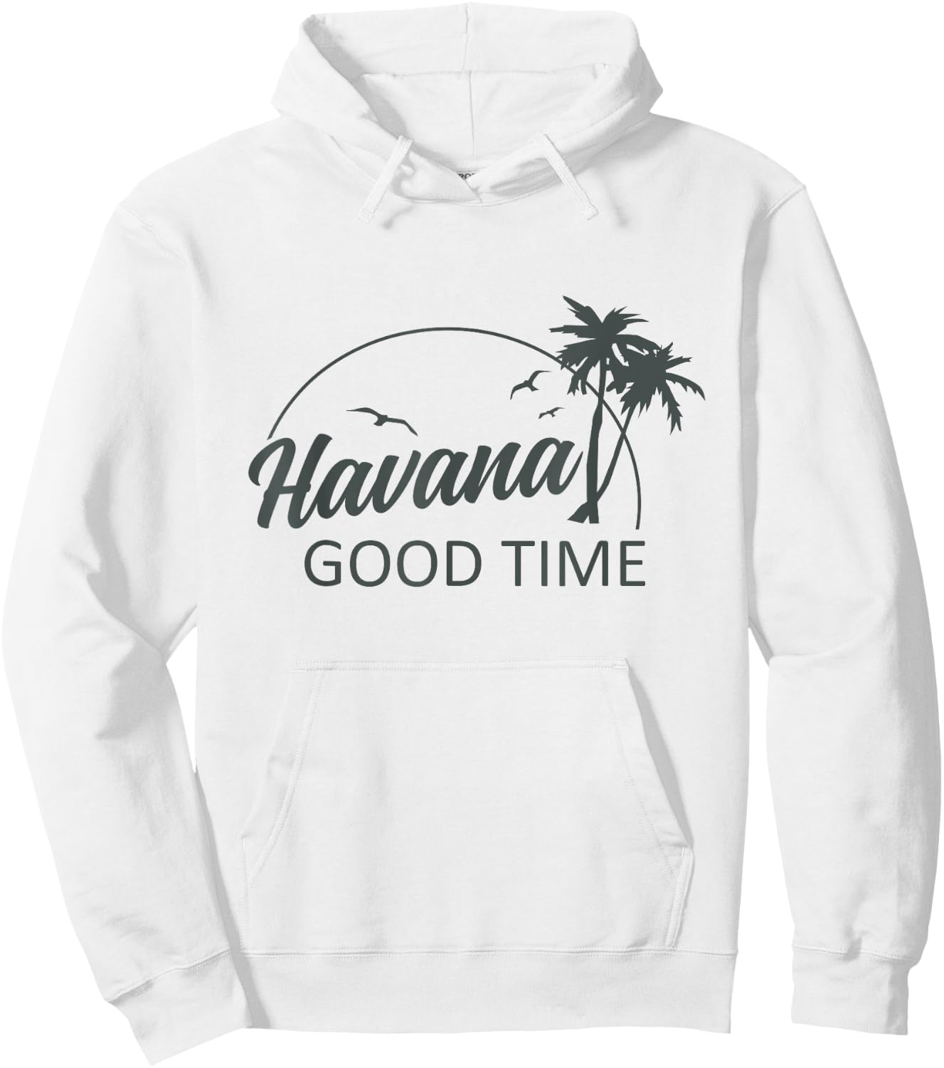 Havana Good Time Funny Island Vacation Pun Travel Retro Hoodie - Hoodie | White